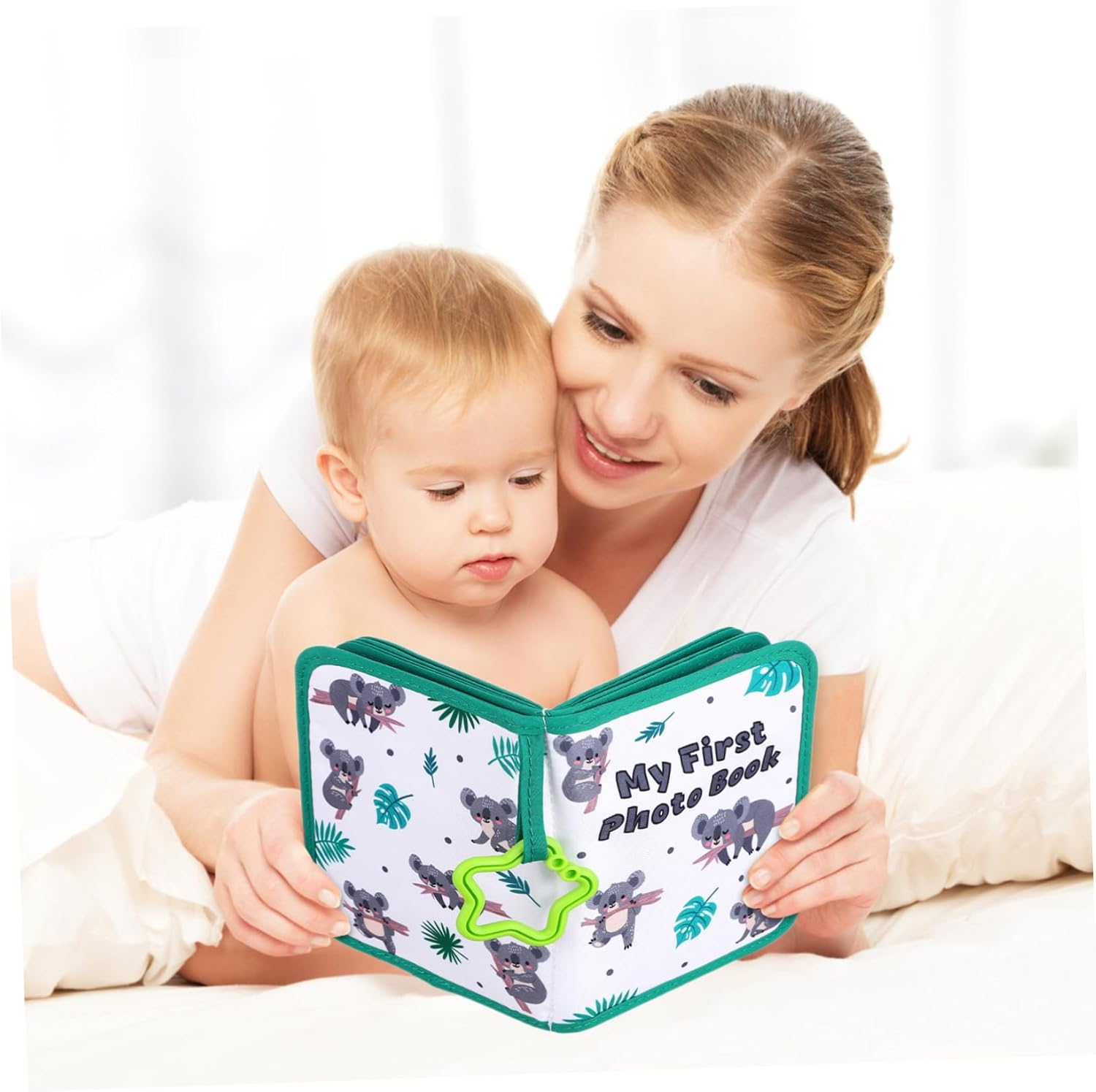 Cloth Photo Album Decorative Growth Record Book Soft Cloth Photo Book for Newborn Memories Scrapbook For image number 5