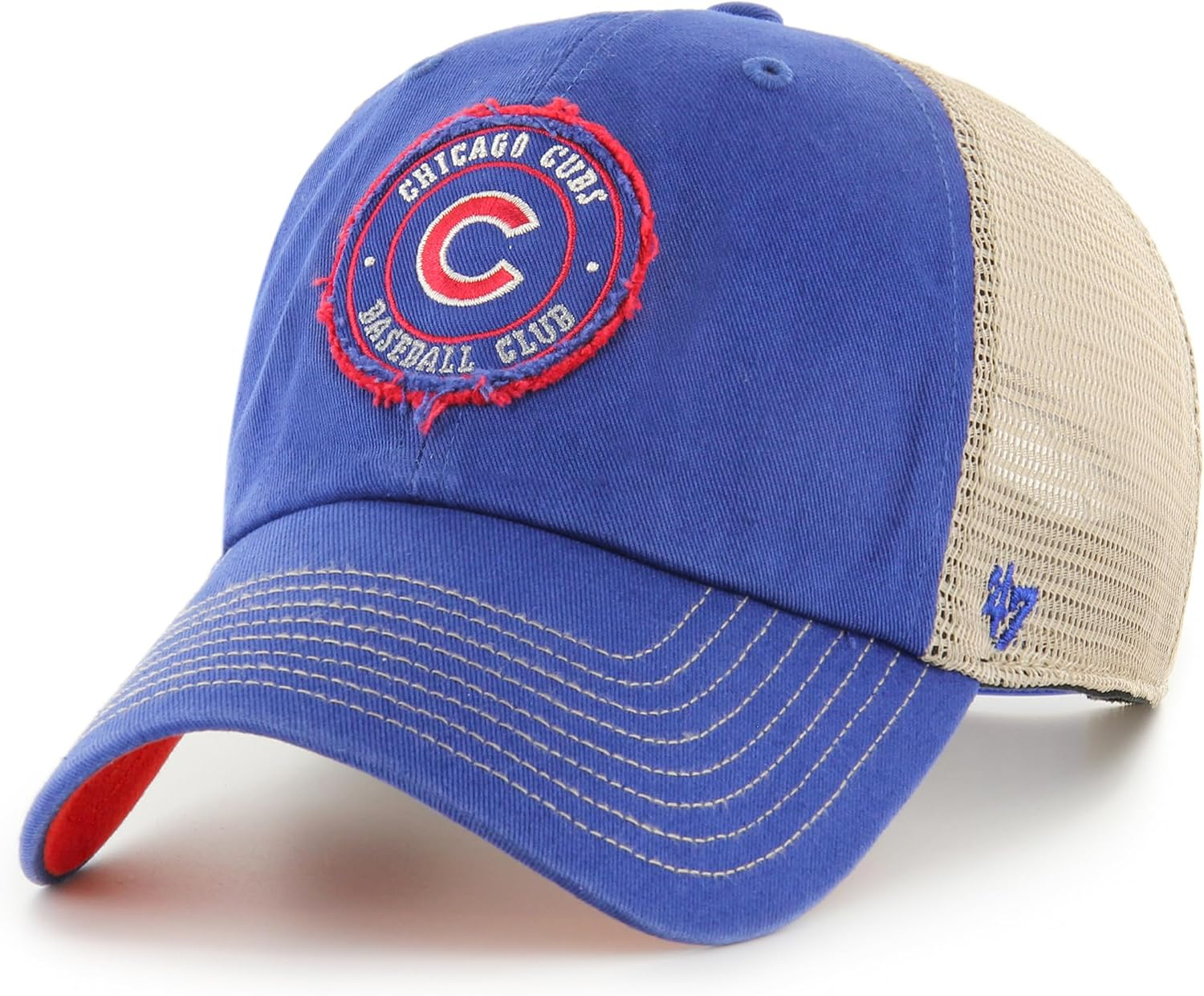 47 Adults Unisex Chicago Cubs Garland Clean up Cap, One Size Blue image number 1