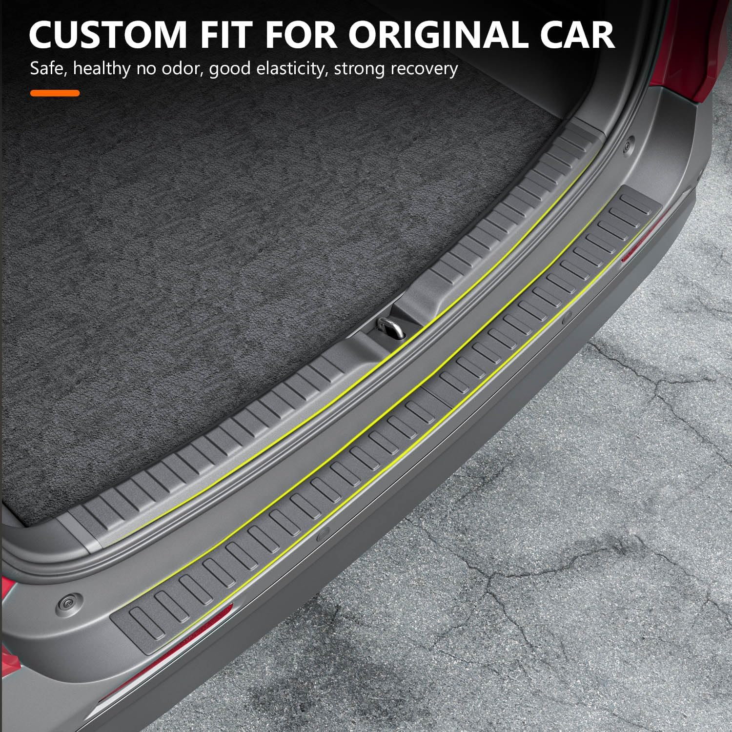 Powoq 2PCS Rear Bumper Protector Compatible with 2019-2024 Toyota RAV4 Trunk Sill Cover Protector Replacement for 2019-2024 Toyota RAV4 Accessories image number 1