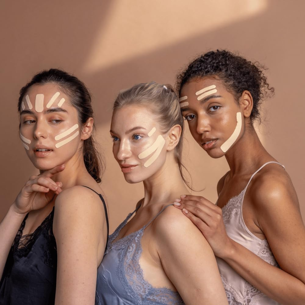 Curetape Beauty 2.5Cm Kinesiology Tape | Anti-Wrinkle Face Tape | Kinesiology Tape for Face & Sensitive Skin image number 3