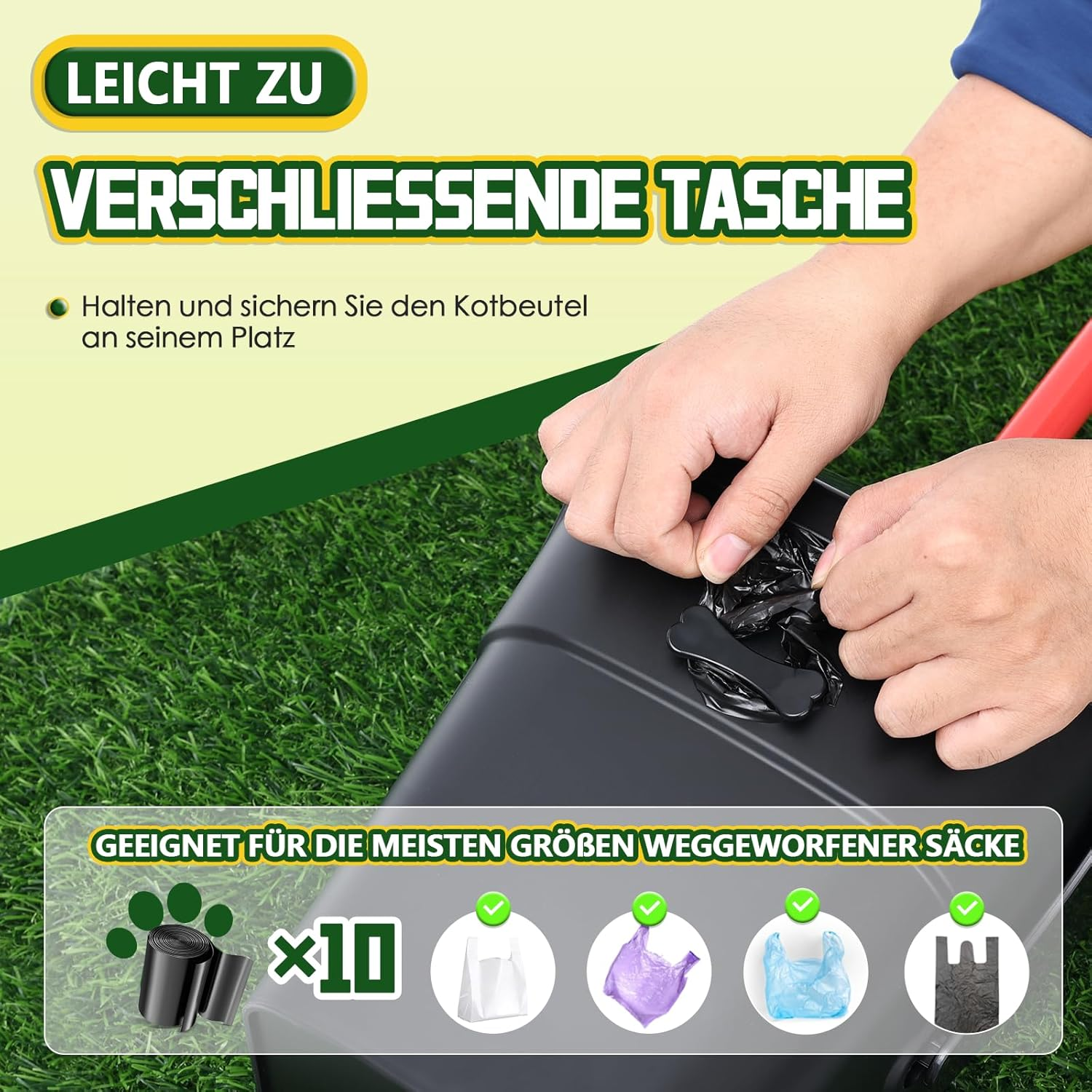 Dog Waste Scooper, Rotating Dustpan, Rake & Shovel with Waste Bags, Rotating Dog Waste Collector, Long Handle, Dog Waste Scooper for Garden, Leaves image number 5