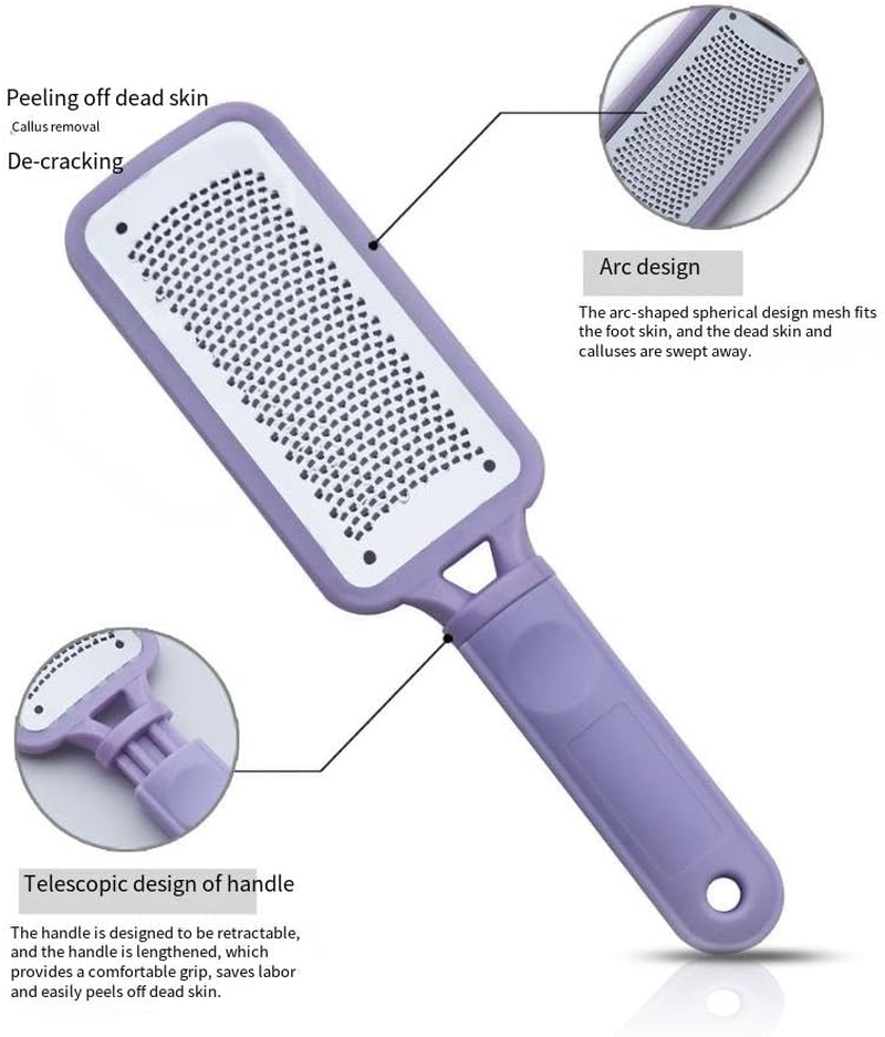 Colossal Foot File - the Original Stainless-Steel Foot Scraper, Dead Skin/Callus Remover for Feet, Foot Scrubber, Pedicure Tools for Salon-Quality Foot Care (Red and Black, One Size) image number 1