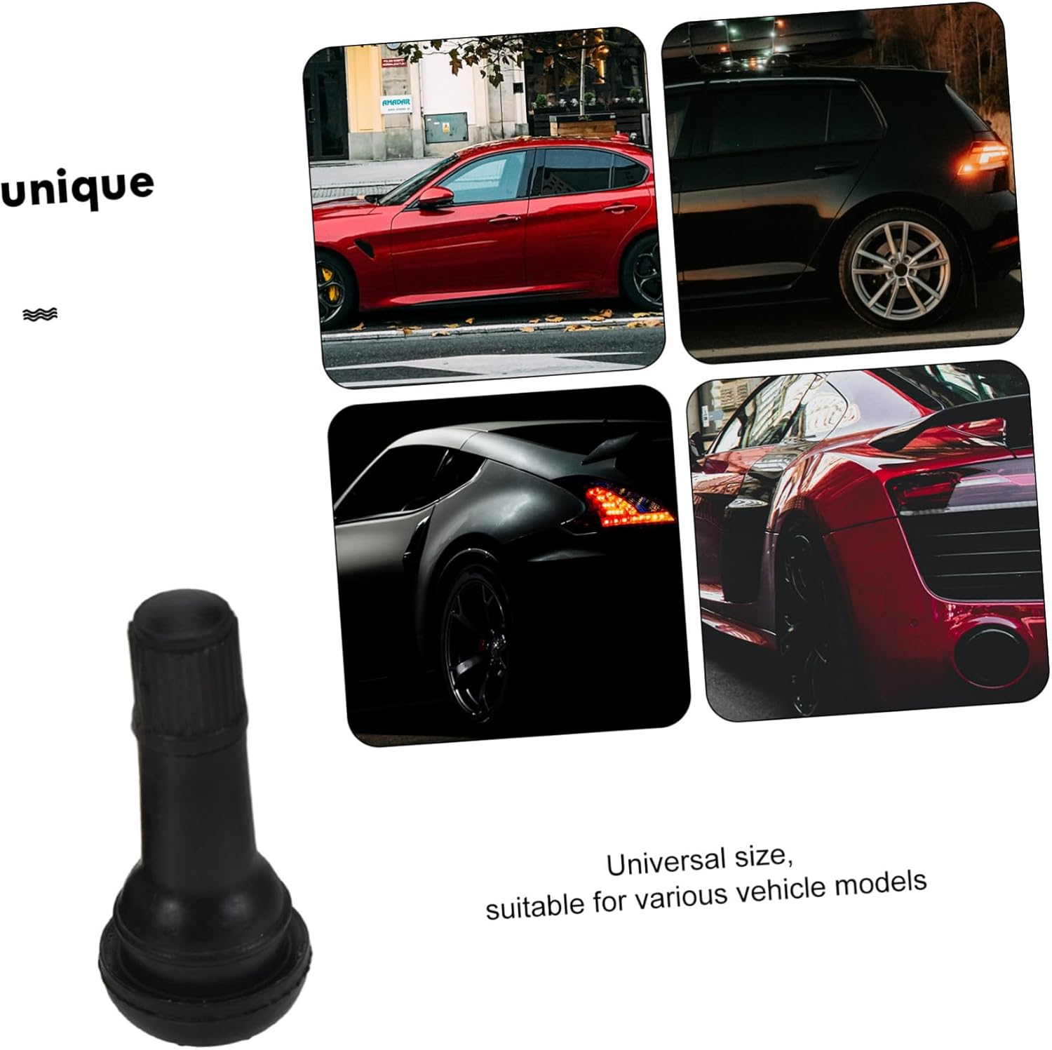 DINHEAROM 100Pcs Car Tyre Valves Rubber Wheel Valve Stems Leak User-Friendly Installation image number 2