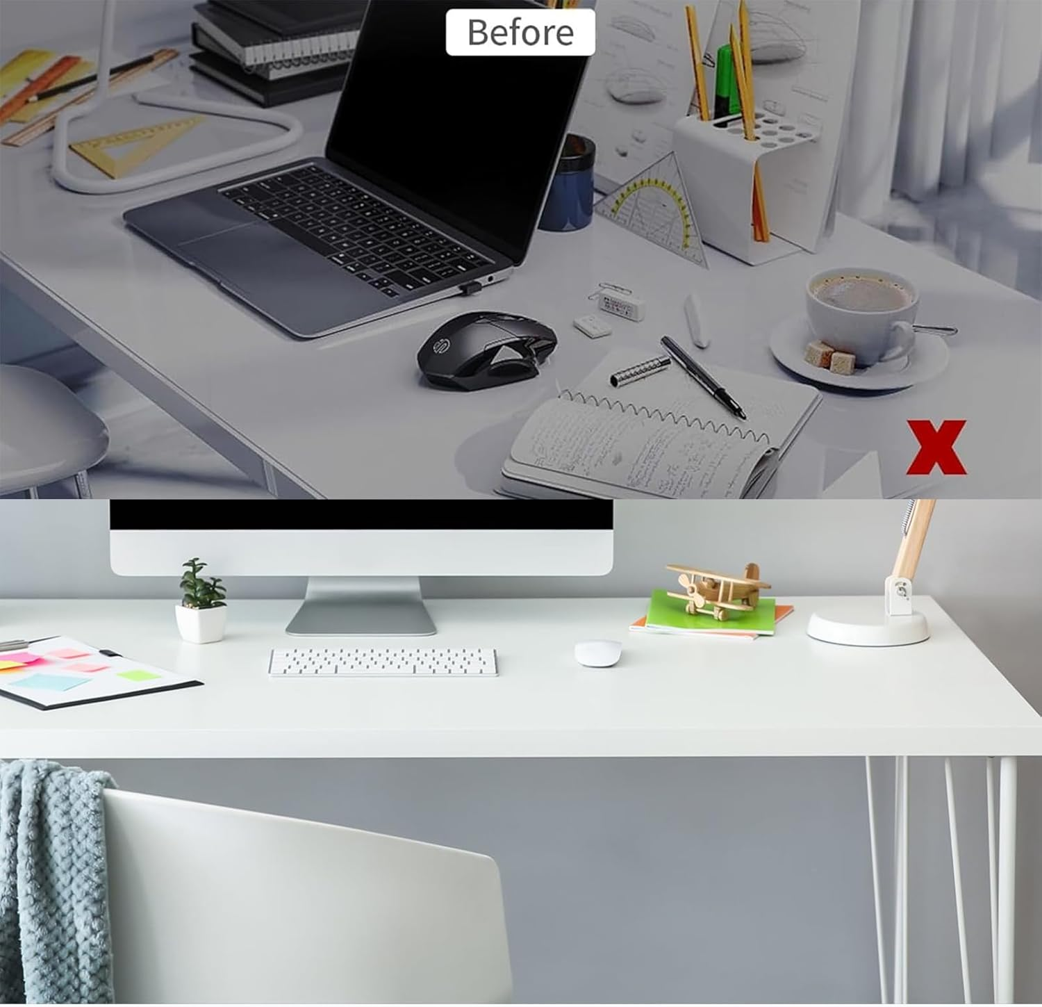 Desk Side Organiser, No Drill Adjustable Desk Organizer Storage, Clamp-On Desks Shelf with Pegboard Accessories, with Magnetic Pen Holder, Desk Storage Holder for Office and Home image number 1