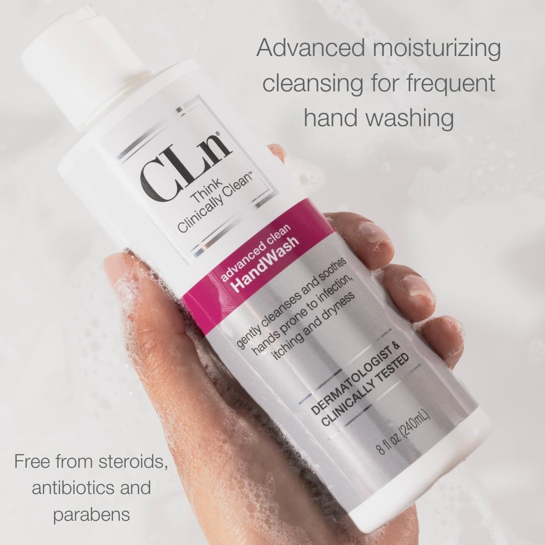 Cln&reg; Handwash - Advanced Hygiene for Hands, Formulated with Glycerin, for Sensitive Skin Prone to Hand Dermatitis, Redness, Irritation, Eczema, and Rash, Fragrance-Free, 8 Fl. Oz. image number 5