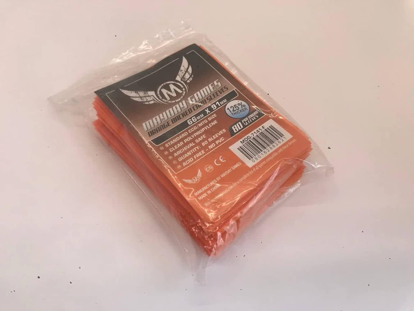 Card Game Sleeves Orange Backed image number 1