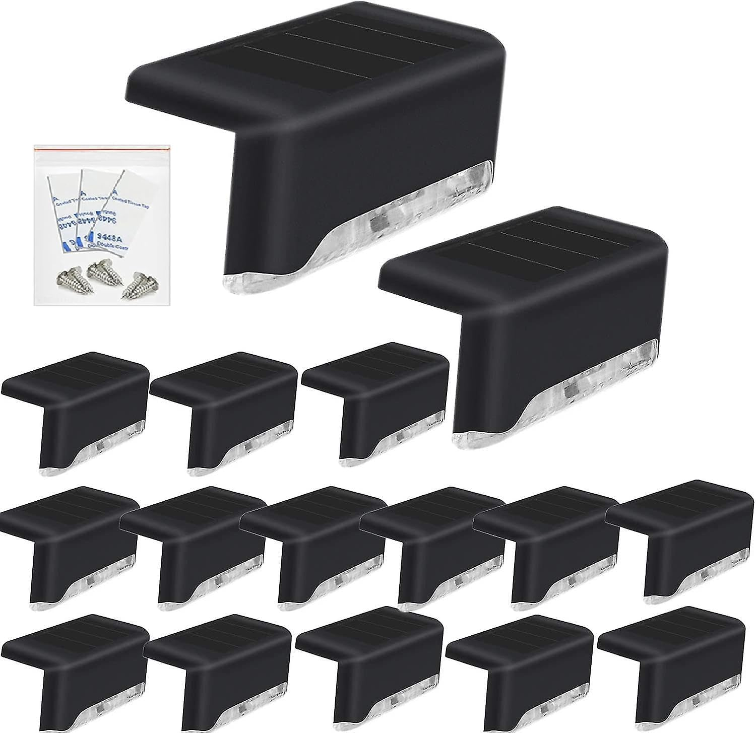 Solar Deck Lights Outdoor Led 18 Pack,Outdoor Lights Waterproof Solar Step Lights for Step, Yard, Fence, Patio(Warm White) image number 4