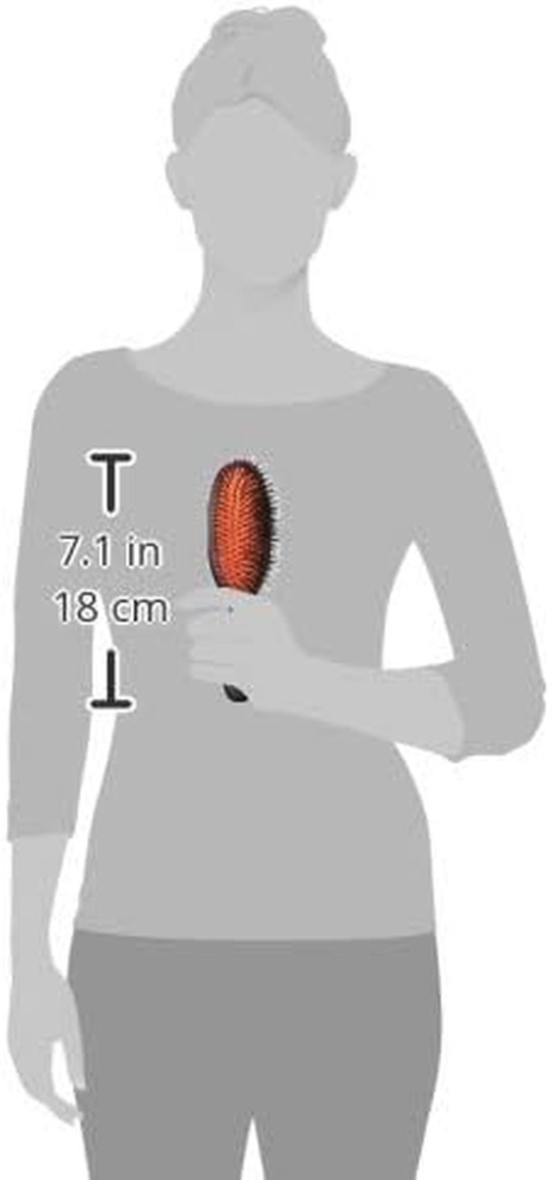 Mason Pearson Pocket Bristle Dark Ruby Hair Brush Body image number 3