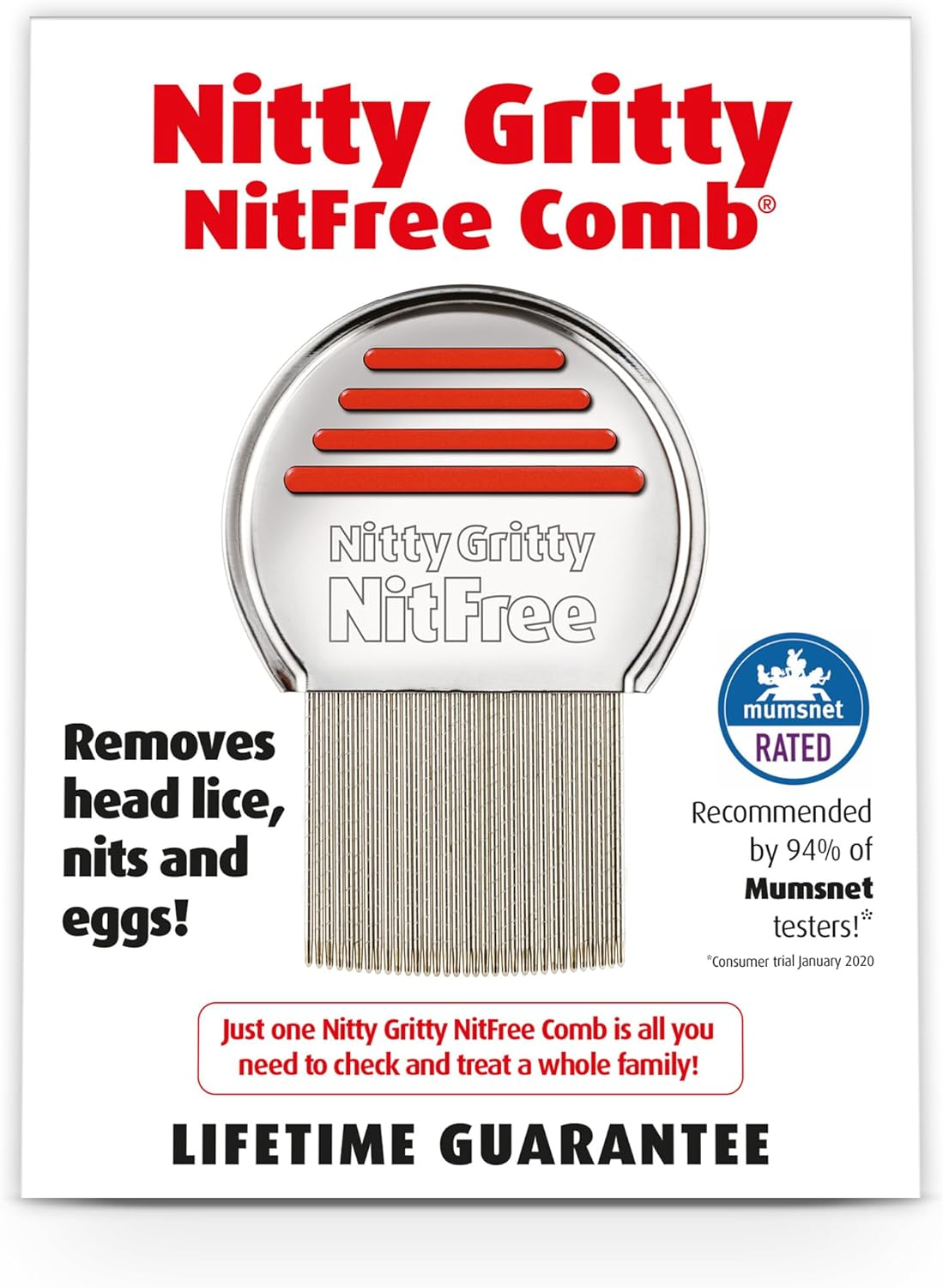 (Pack of 1) - Nitty Gritty Nit Comb