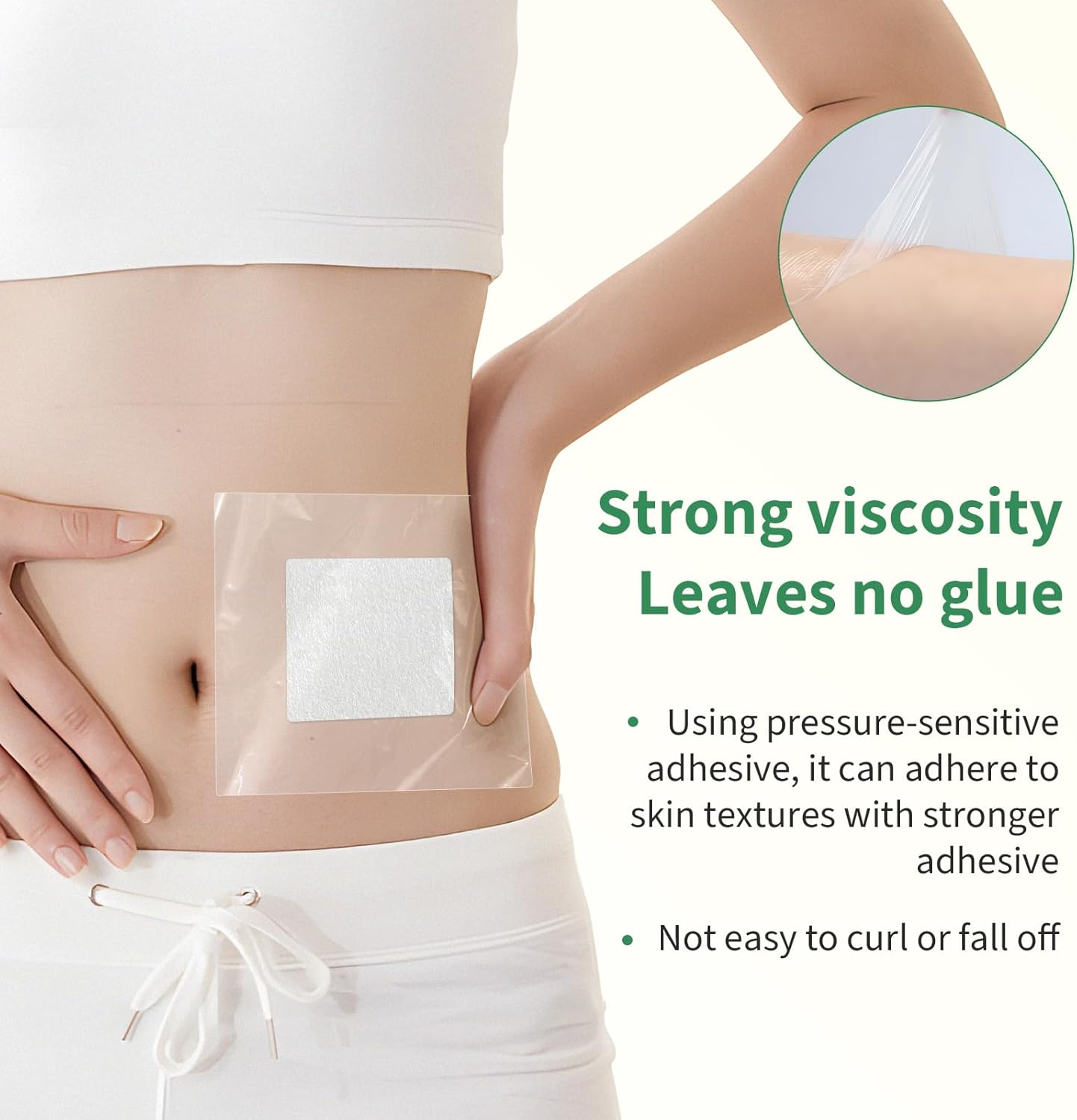 50 Pack Waterproof Ostomy Bag Shower Cover with Non-Stick Center Pad, 8"X 8" Colostomy Ileostomy Urostomy Bags Shower Guard Shields &ndash; Hands-Free Showering Leakproof Seal image number 6