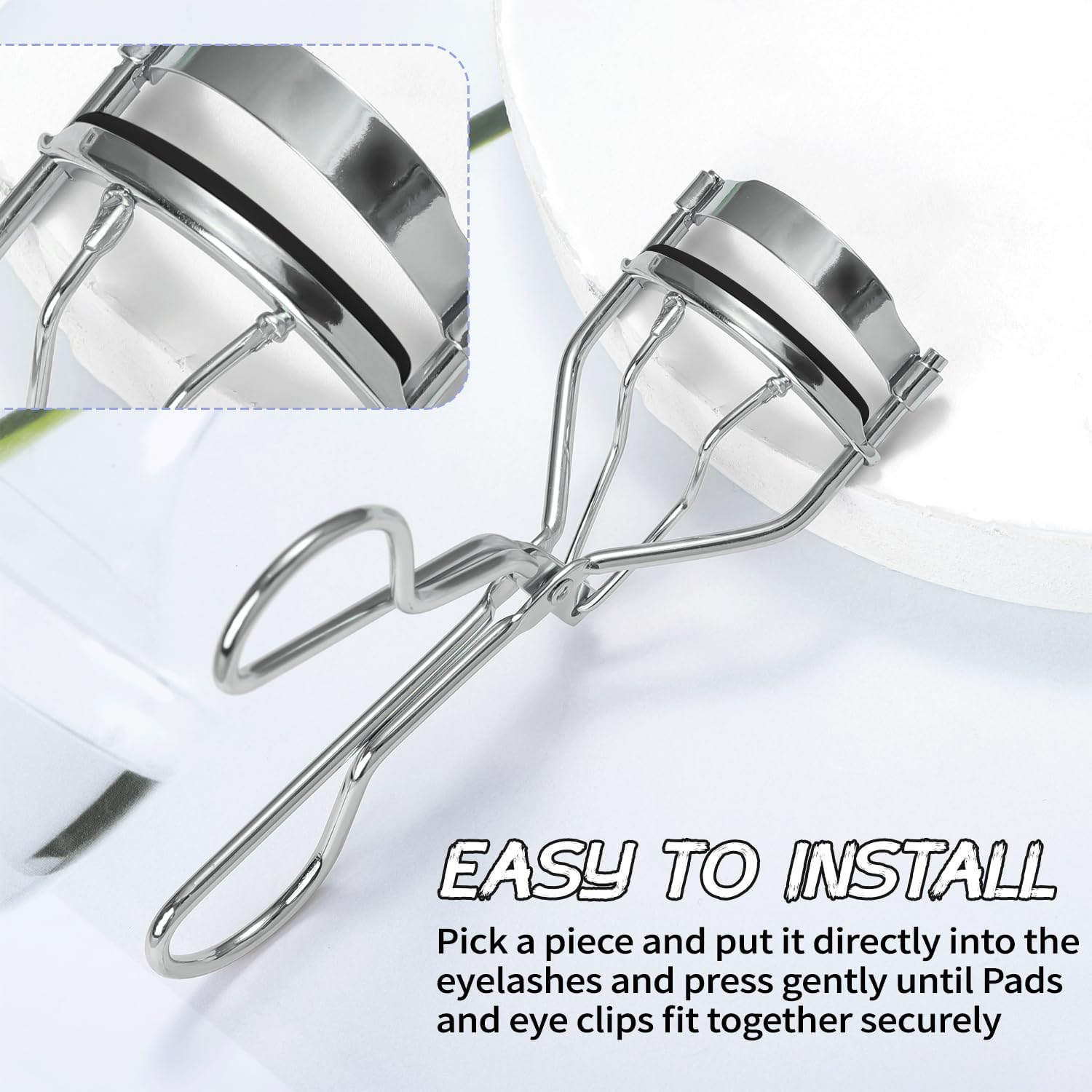 IGXX Eyelash Curler Refills (48Pcs), Silicone Replacement Pads for Most Eyelash Curlers, Travel Friendly Case for Effortless Eyelash Bending image number 5