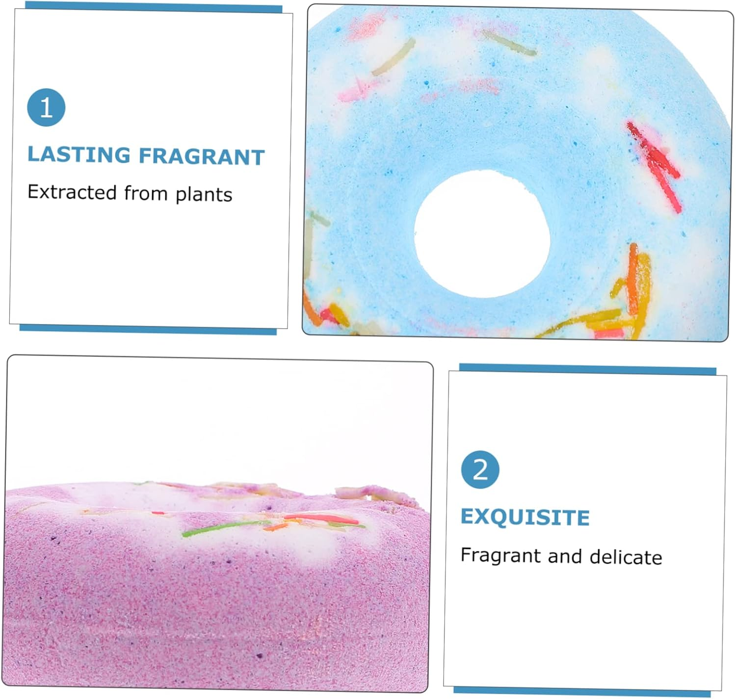 PLAFOPE 4 Pack Bath Salt Cake Shape Bath Experience for Relaxation Random Color image number 4