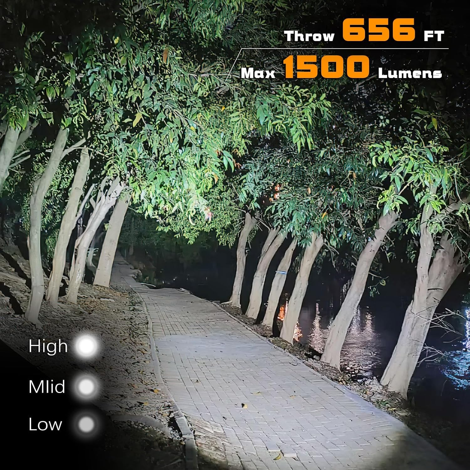 VTIGER T2A Compact EDC Flashlight,1500 High Lumens AA Rechargeable LED Flashlight, Super Bright Small Tactical Tail Switch Pocket Flash Light with Magnet for Camping,Hiking,Outdoor,Home,Emergency image number 3