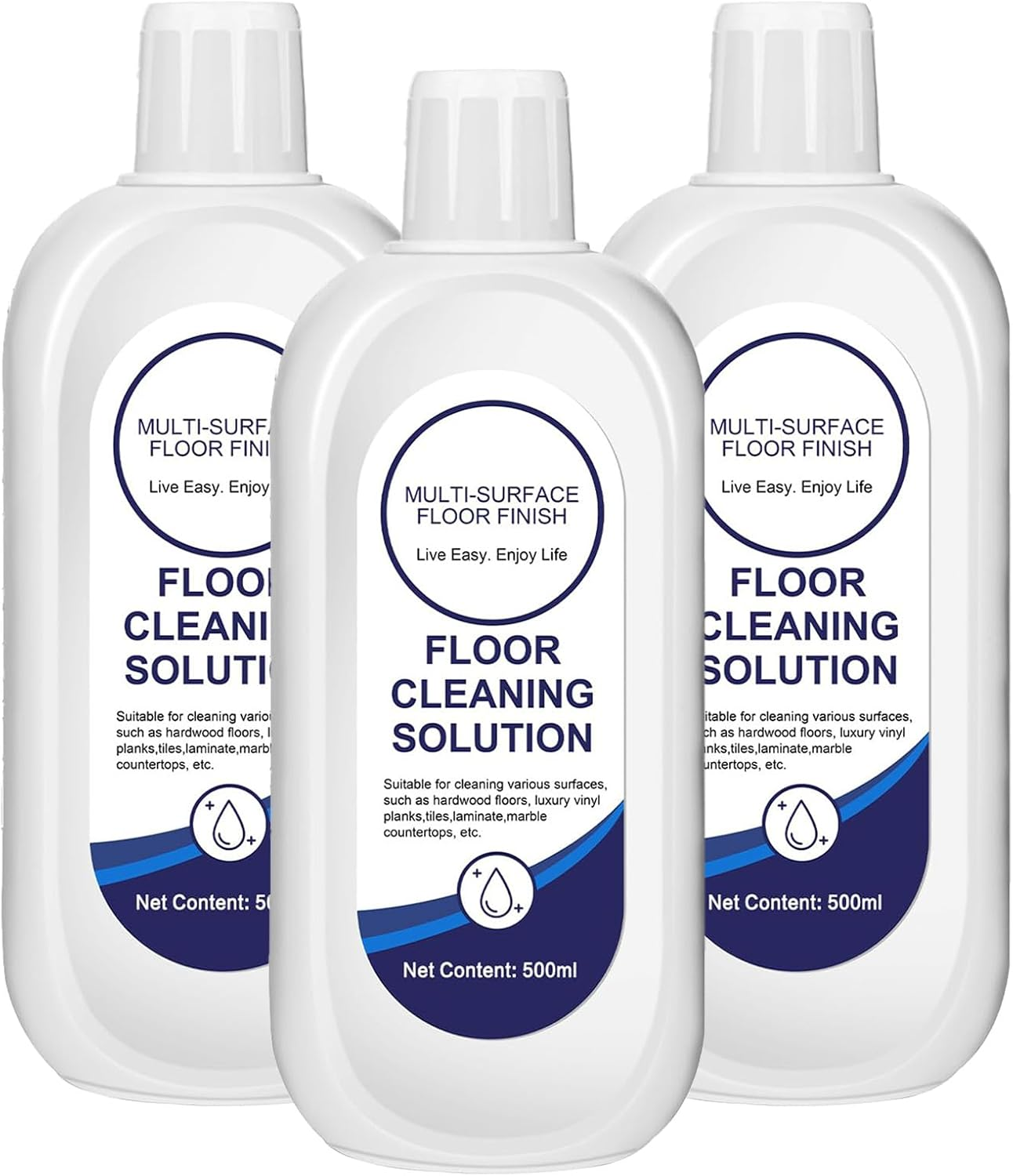 3 Bottle (1500 Ml) Floor Cleaning Solution Compatible with Tineco/Roborock Vacuum Mop, Cleaner Refill for All Mopping Robot Vacuums and Cordless Wet/Dry Mops (Original)