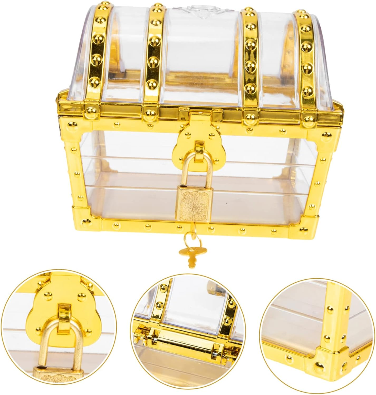 Pirate Treasure Chest Toy Keepsake Chest Storage Box for Home Treasure Box image number 1