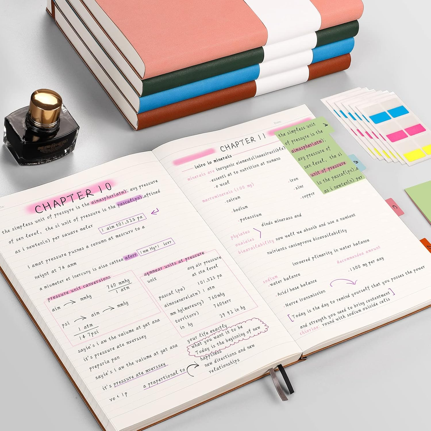 AHGXG 8.5''&times;11' Notebook College Ruled - Large A4 Notebook Lined Journal - 320 Pages Thick Journal for Writing, 100Gsm Thick Paper, Leather Softcover, for Work School - Black image number 6