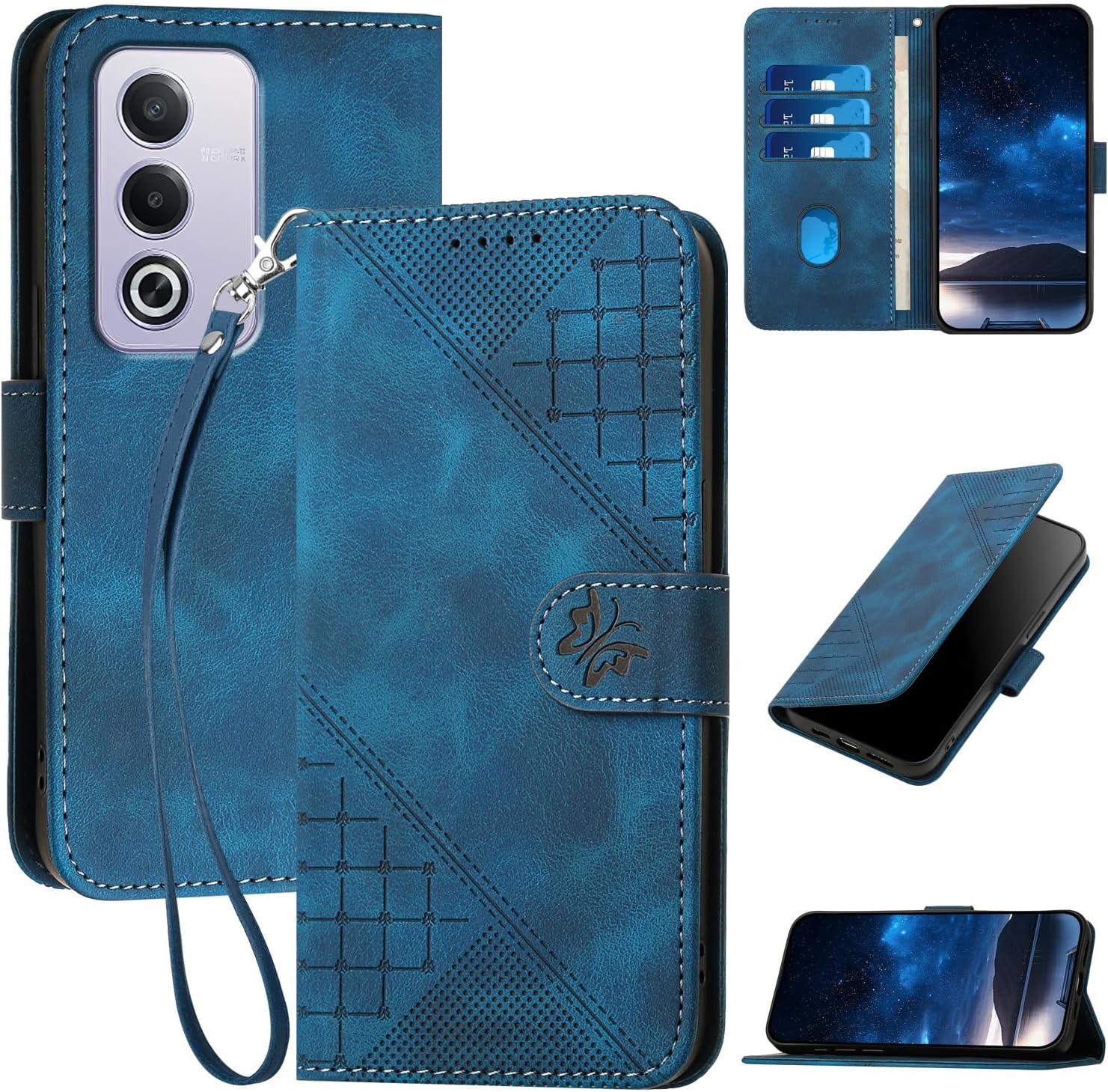 Oduio Mobile Phone Case for Google Pixel 9 Pro/Google Pixel 9 Case Flip Case Premium Leather Wallet [Card Slots] Foldable Flip Protective Wallet Case [Magnetic Closure] [Stand Function] - Black