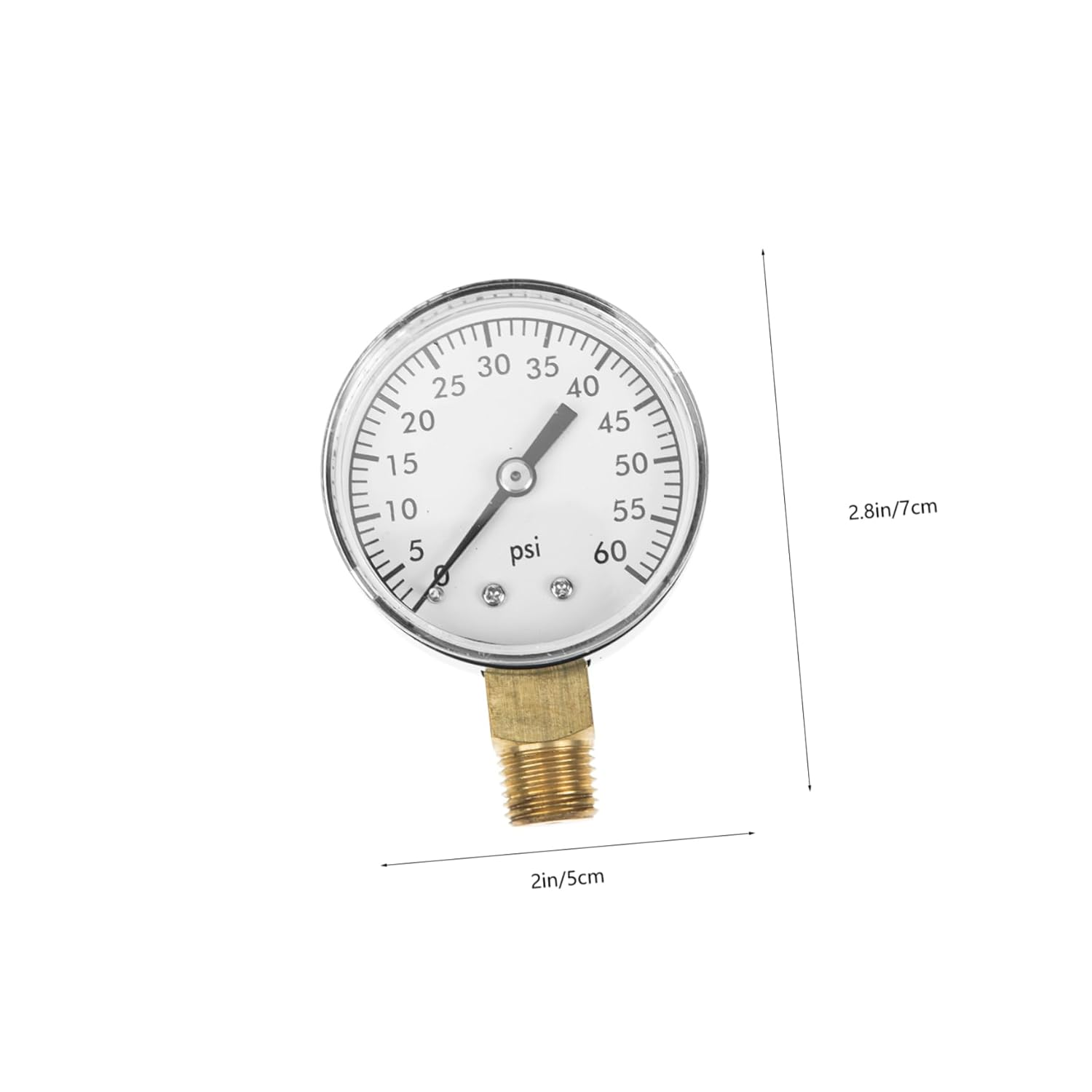 BESPORTBLE 50Mm Water Pressure Gauge 0-60Psi Pressure Gauge for Swimming Pool for Home and Park Use image number 3