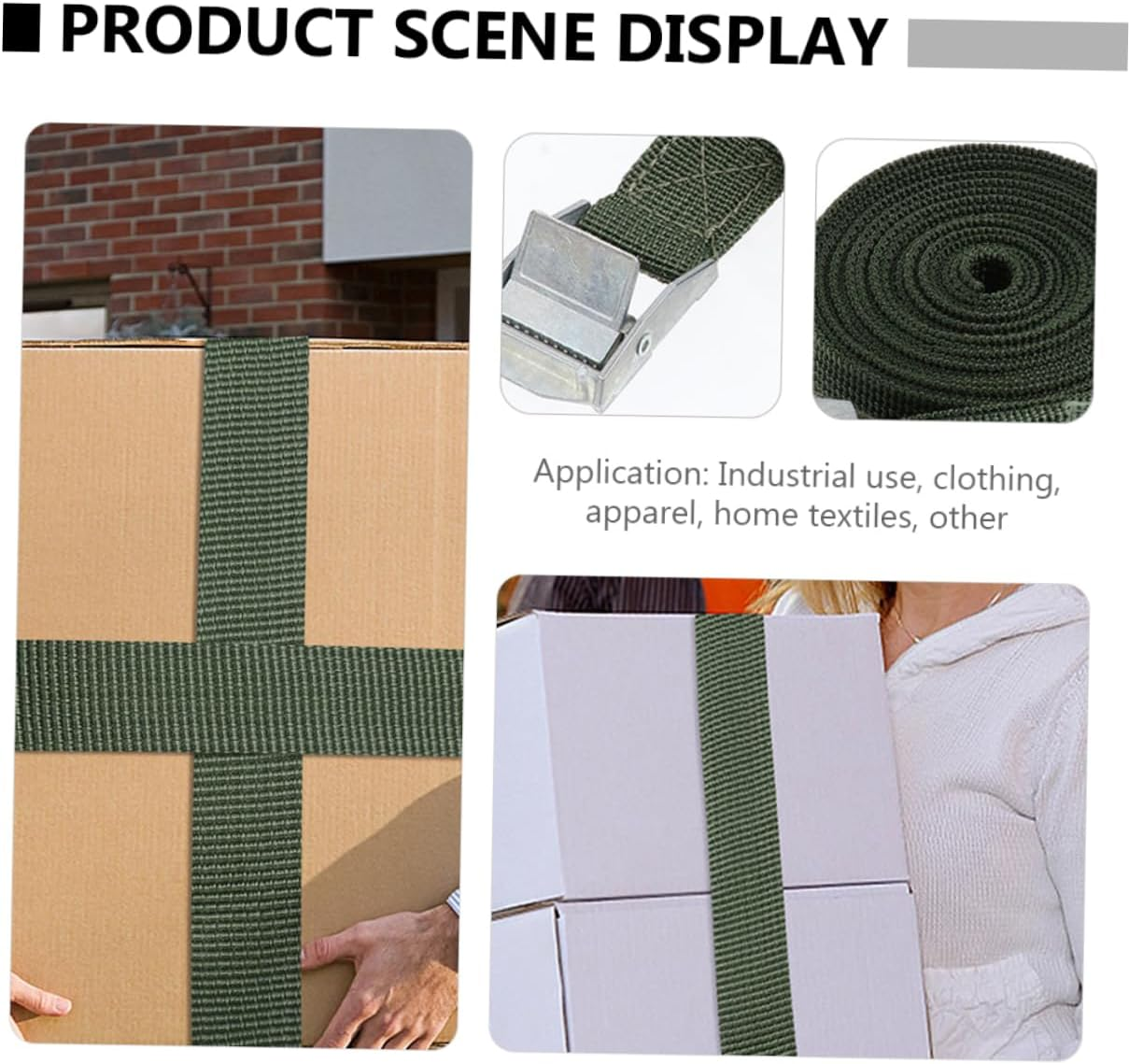 ANDRESLAD 6Pcs Luggage Tie Belt Car Luggage Fixing Belt Tightening Rope Cargo Strap image number 6