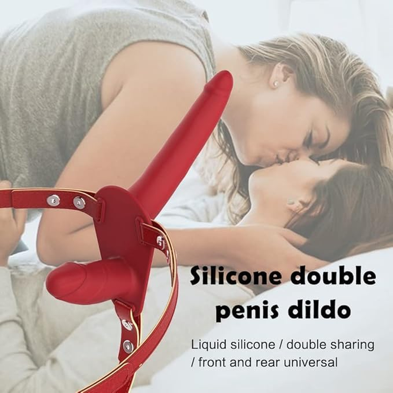 Strap on Dildo Adult Sex Toys, Wearable Strapon Harness with 2 Removeable Realistic Silicone Anal Small Dildo, Adjustable Dildo Harness for Couples' Pegging, Perfect for Beginners image number 3