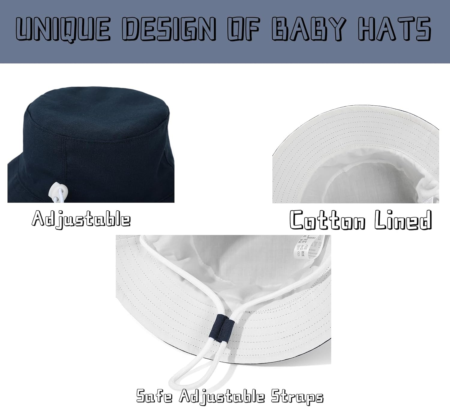 Baby Boy Sun Hat Toddler Summer Protection Beach Hat Toddler Girl Summer Bucket Hat Cotton Linen Baby Hat image number 7