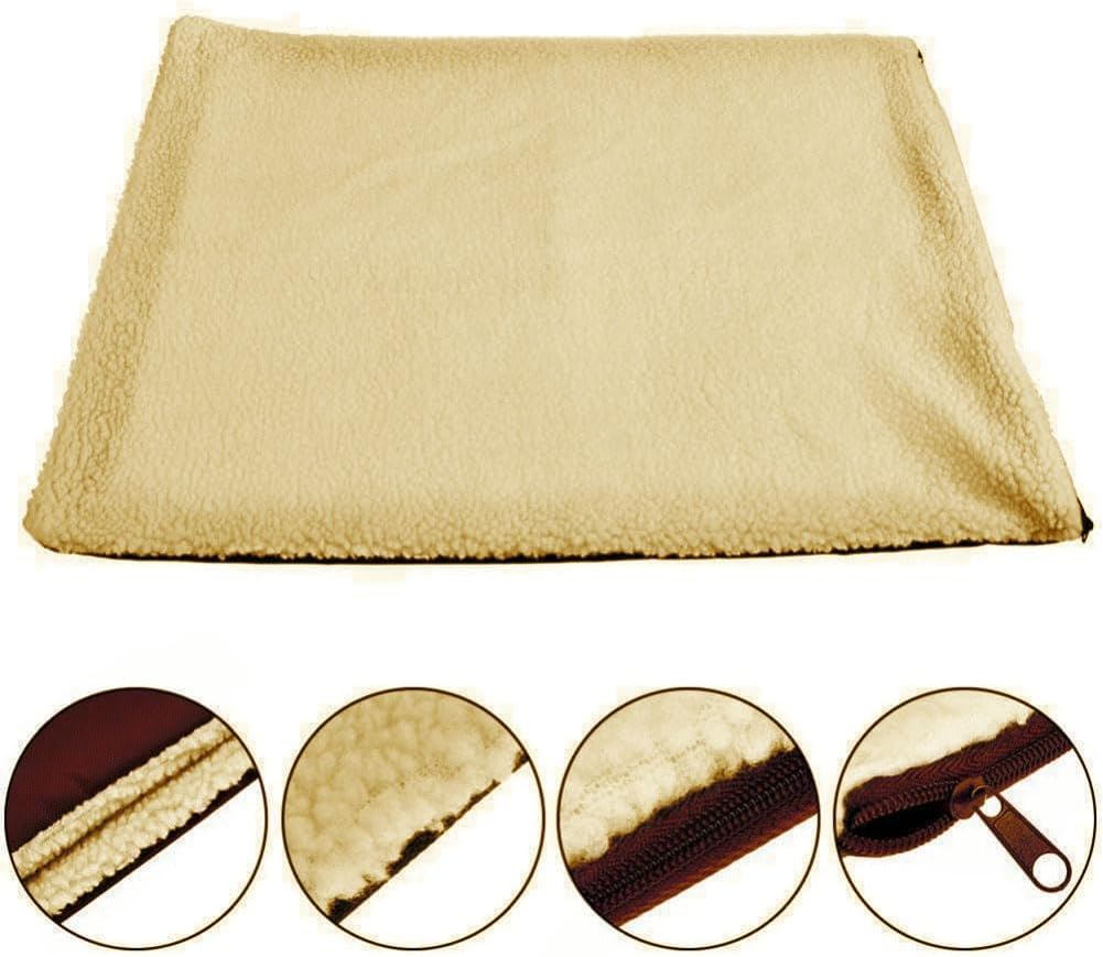 Self-Heating Cat Blanket, Self-Heating Blanket for Cats and Dogs, Electric Blanket Cat, Self-Warming Cat Blanket 60 X 45 Cm, Heat Blanket for Cats and Dogs, Washable (Beige Colour) image number 1