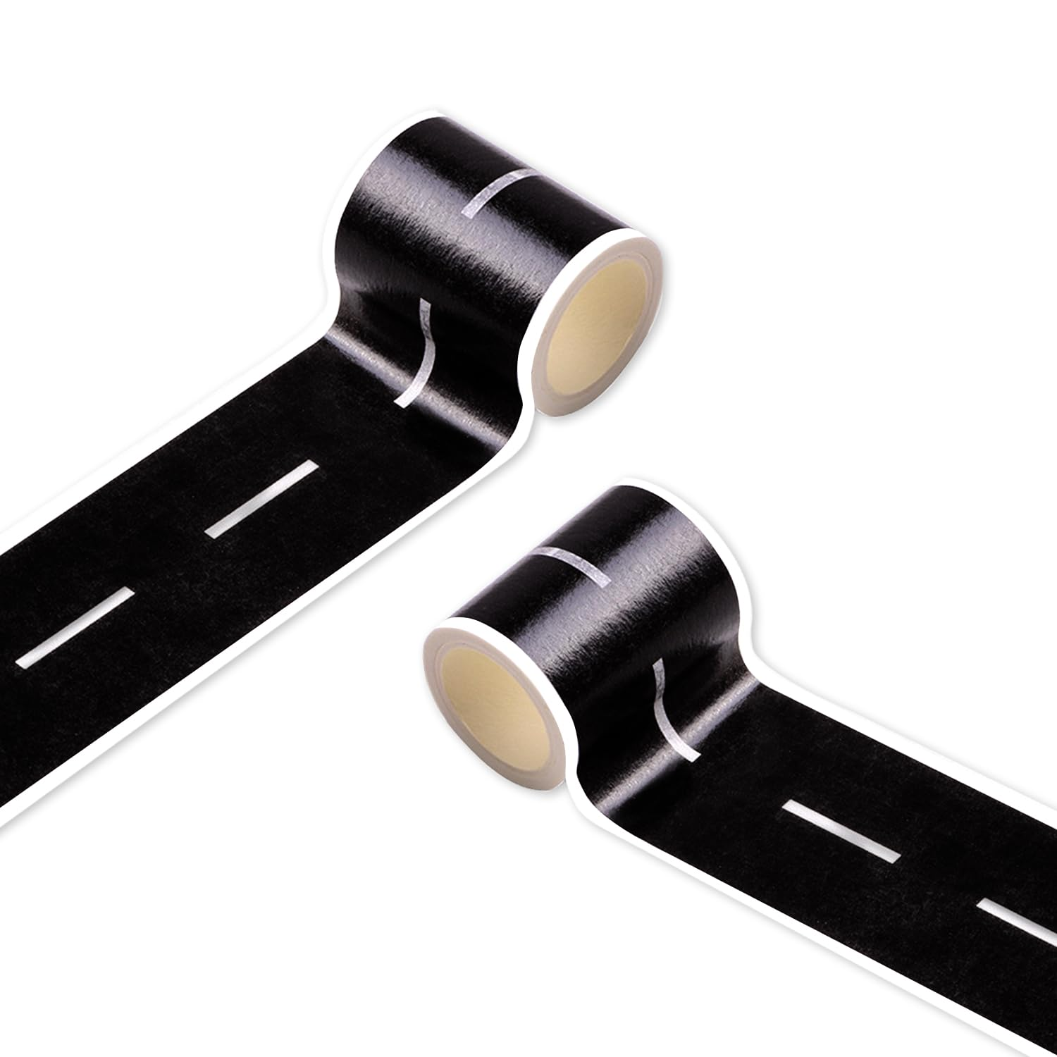 WALWAL Road Railway Tape for Toy Cars Track Trains, Perfect for Preschoolers and Elementary Kids Boosts Creativity(2Pcs)