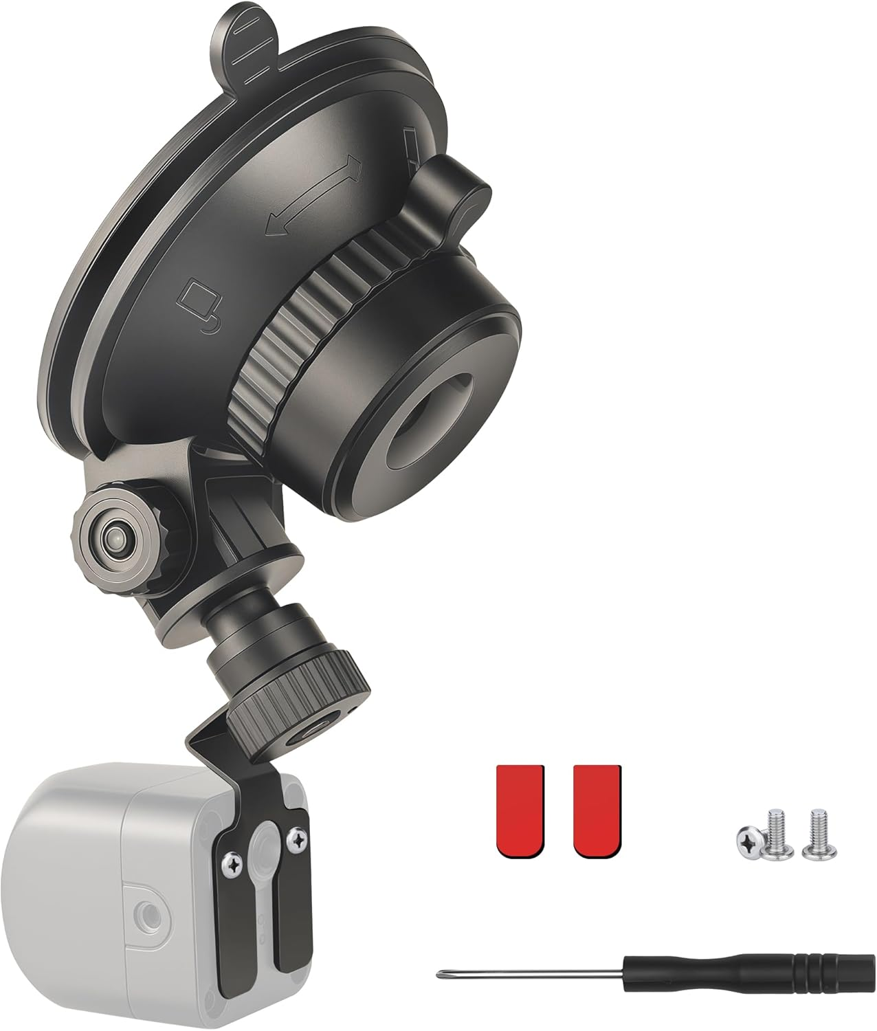 Universal Rear Camera Mount with Suction Cup &ndash;Compact Adjustable Rear Dash Cam Mount for Car, SUV, RV, Truck &ndash; inside Back Windshield Window Holder Bracket for Rearview Backup Camera image number 4