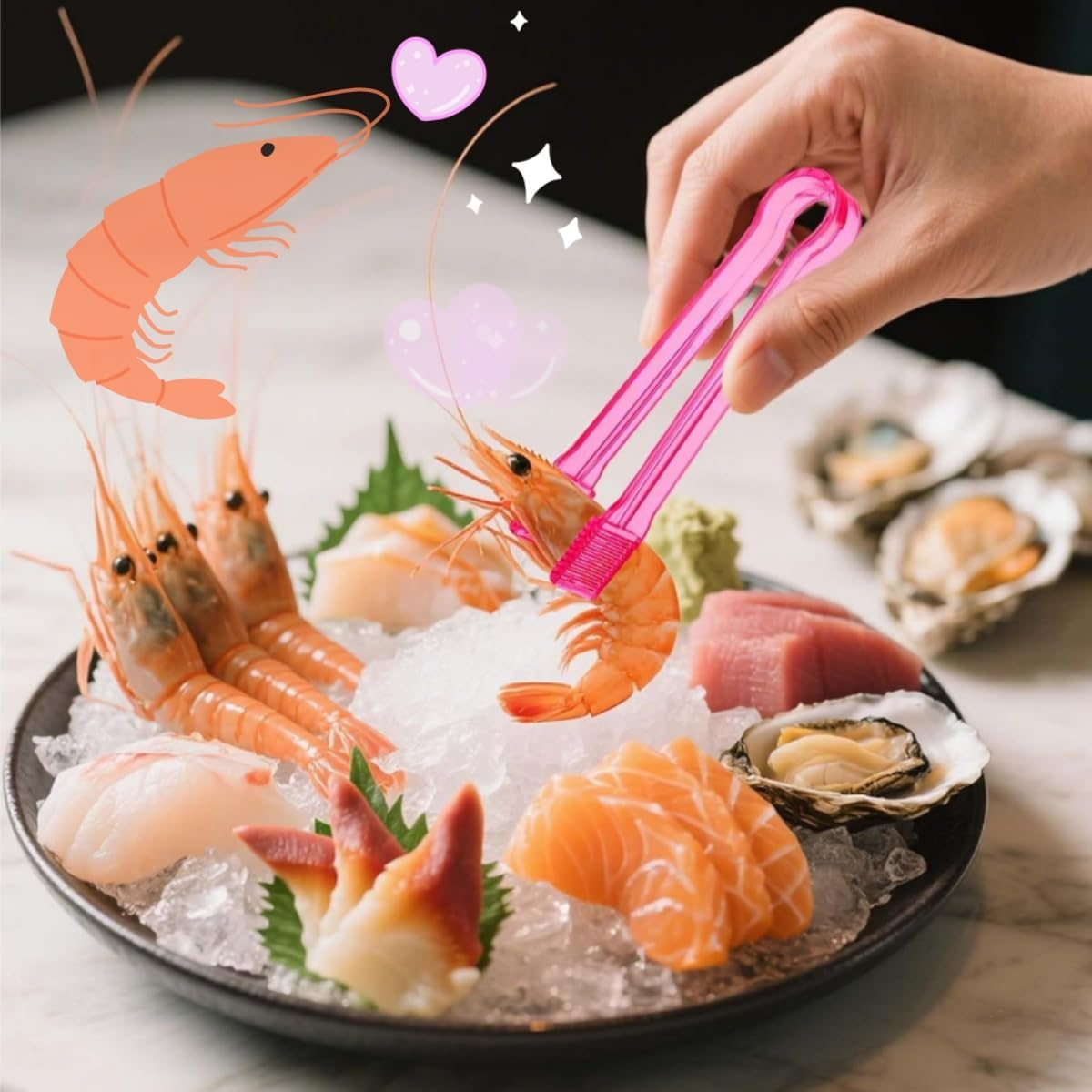 Gewaha 10 Pcs Plastic Serving Tongs for Buffet, Mini Reusable Tongs for Serving Food, Small Catering Tong for Appetizers Ice Barbecue Cookies Sandwich Brunch Party Decorations,Pink