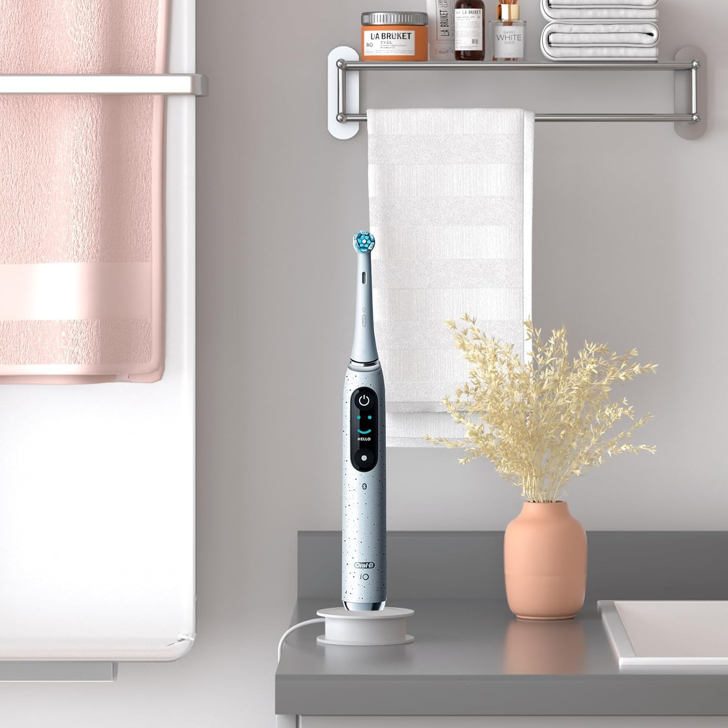 Charger Base for Oral-B Io 7 8 9 10 Series Electric Toothbrush,Magnetic Charging Base for Oral-B Io Series 7/8/9/10 (White) image number 1