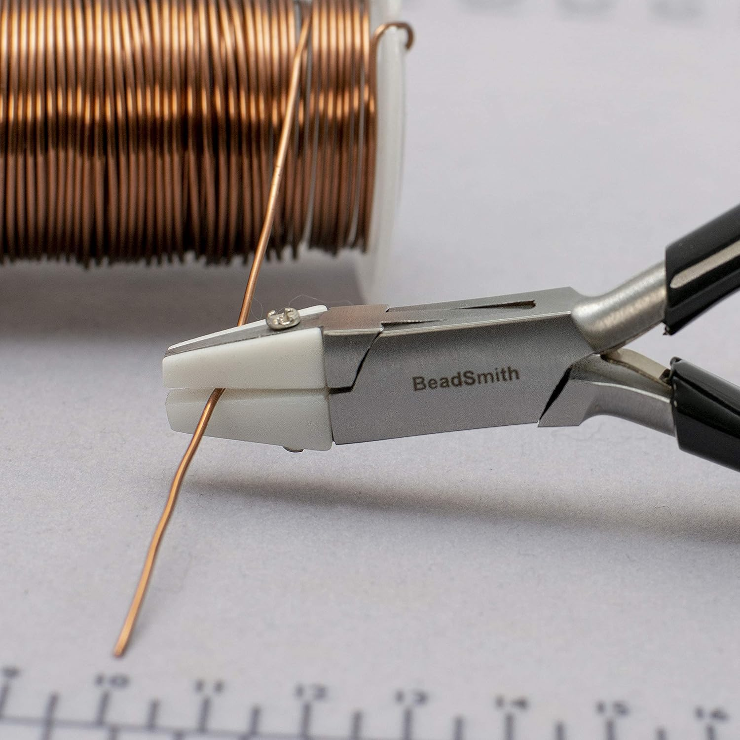 The Beadsmith Double Nylon Jaw Chain Nose Pliers, 4.75 Inches (120Mm), Black PVC Comfort Grip Handle, with Double Leaf Spring, Protects Wire When Bending and Looping