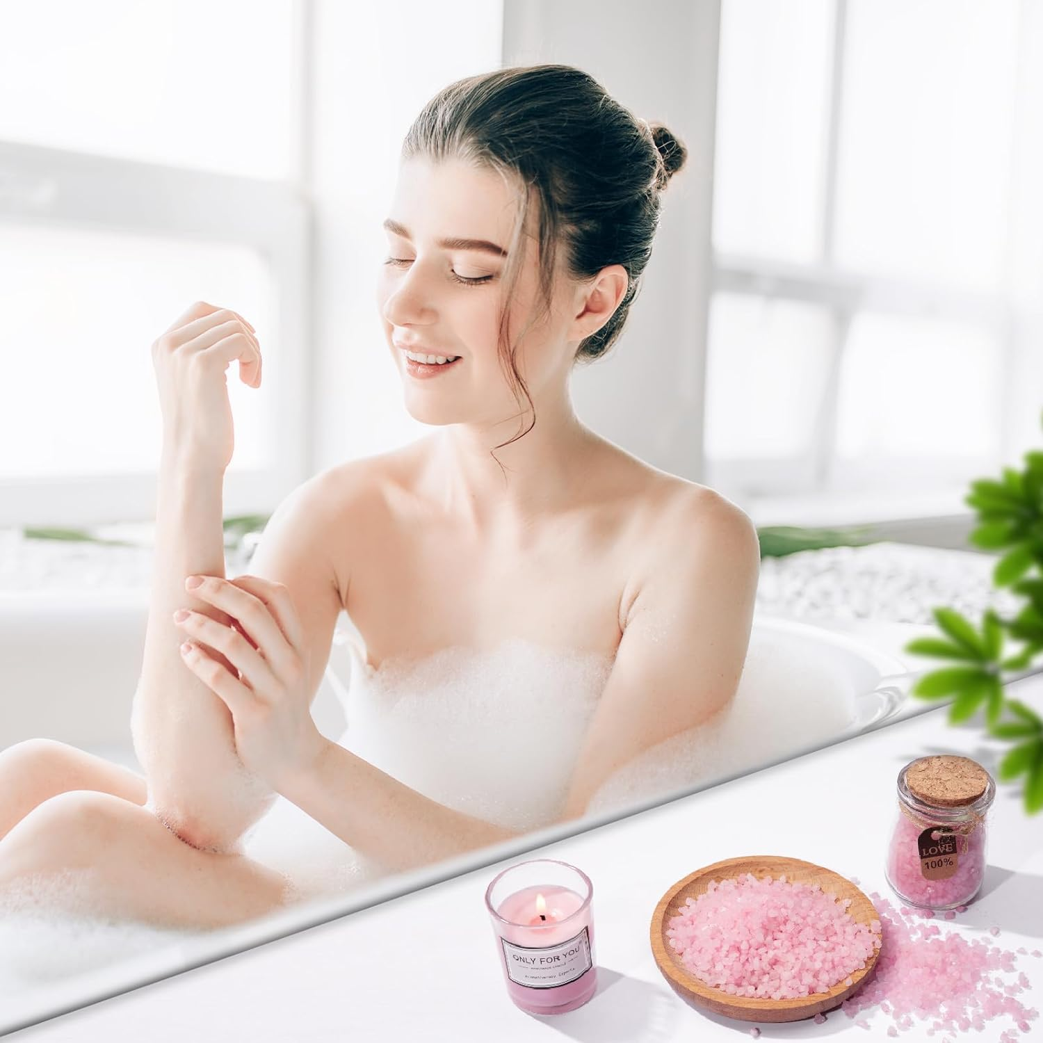 Mum Mothers Day Gifts - Birthday Gift Pamper Hamper for Mum, Worlds Best Mum Mug, Scented Candle, Bath Salts, Relaxing Spa Bath Set Basket Gift for Mummy, Funny New Mum to Be Presents, Nice Gift Boxed image number 4