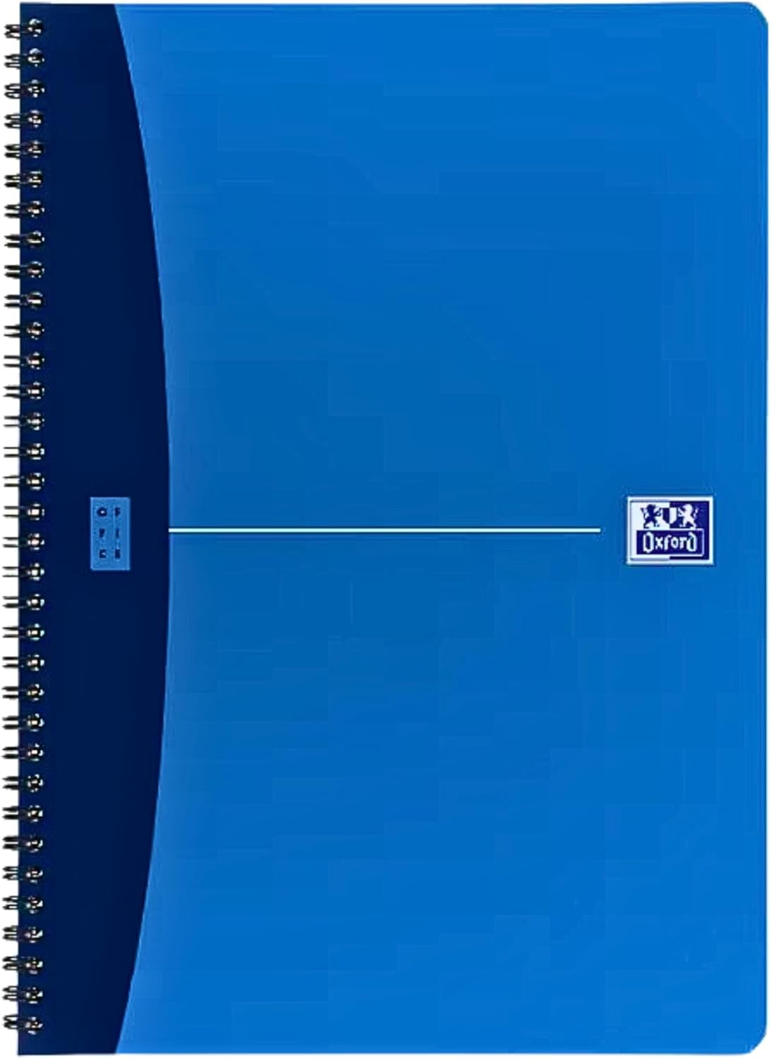 Oxford Urban, Office Notebook A4, 100 Pages, 7Mm Lined, Twin-Wire, Blue image number 3