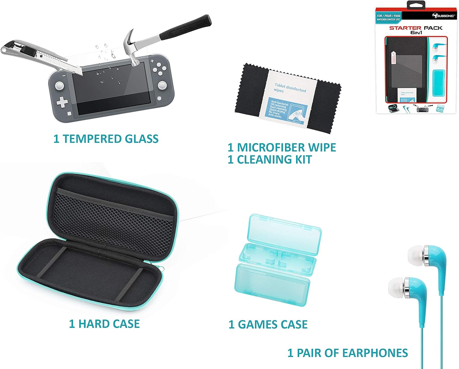 Subsonic Switch Lite Switch Lite - Starter Pack 6In1 /Nintendo Switch