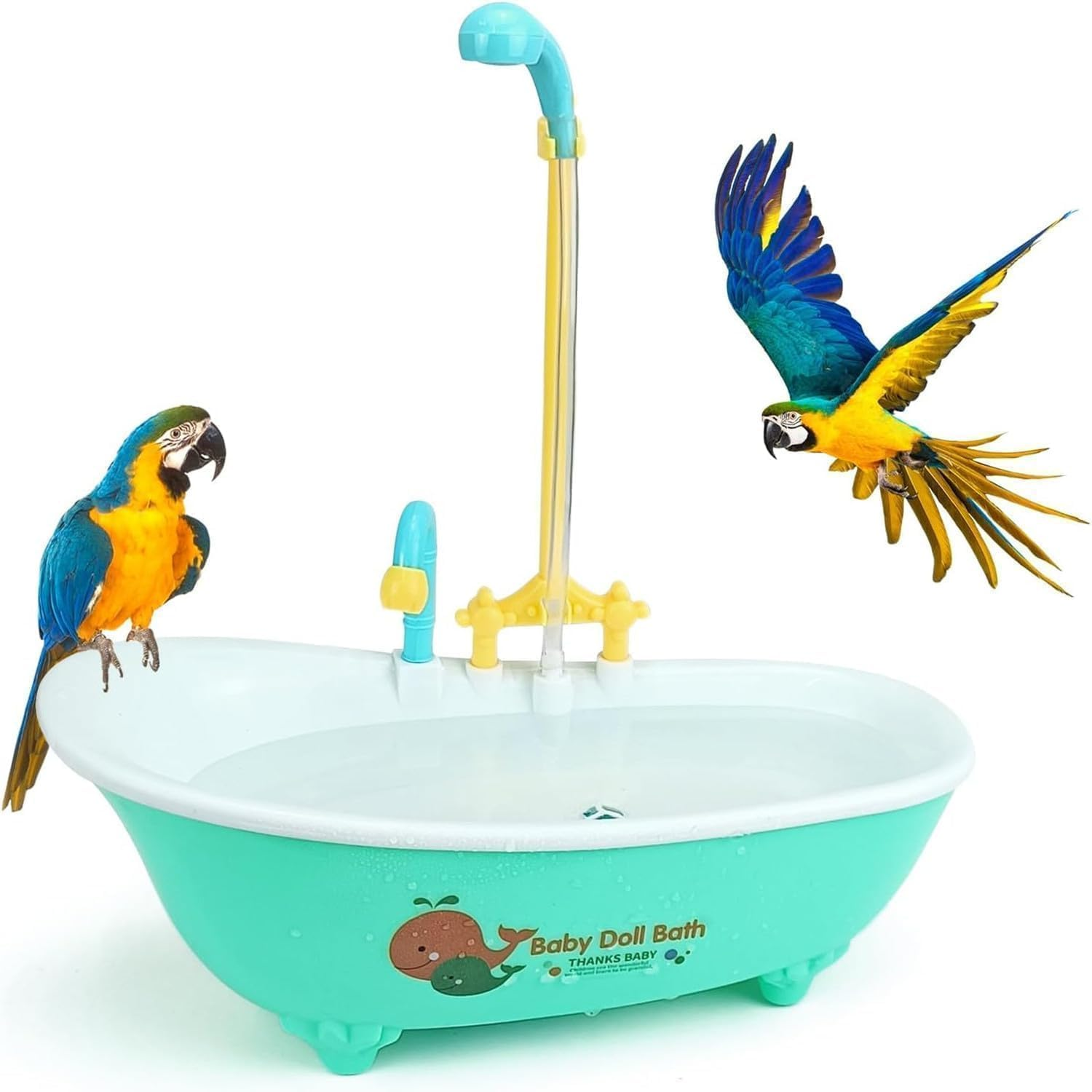 Parrot Automatic Shower Bathtub,Bird Bath Tub Bird Shower Bath with Faucet,Automatic Parrot Bathtub Bird Shower Bathtub,Automatic Parrot Bathtub Bird Shower Bathtub,Automatic Bird Bathtub Pet Bath Tub image number 3