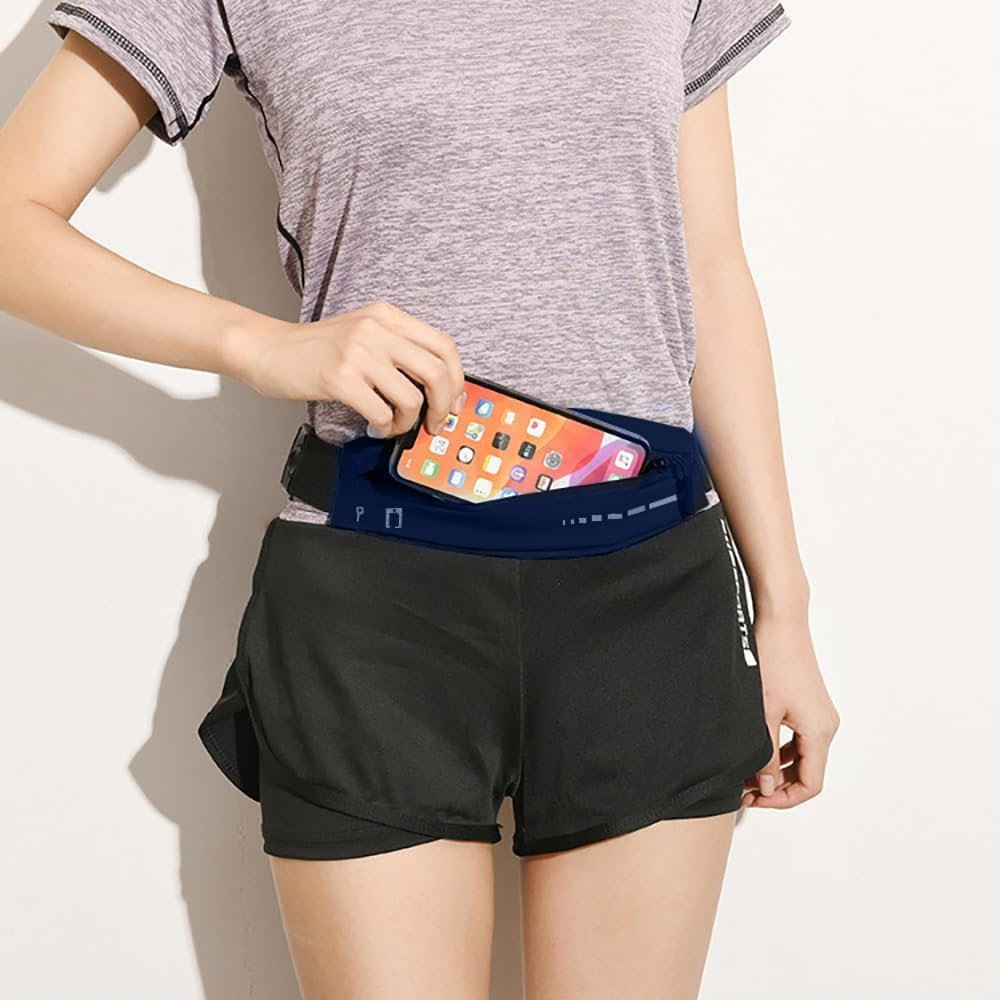 Blue Running Belt, Waist Belt,Sports Belt,Sports Waist Pack, Waist Phone save Belt，Gym Workouts, Exercise, Cycling, Walking, Jogging, Marathons, Yoga, Sport for Mobile Phone，Wallet, Card, Key