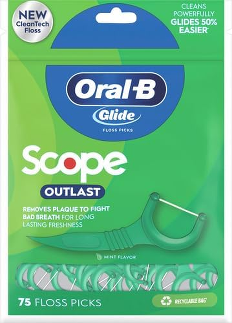 Oral-B Complete Glide Floss Picks, Scope Outlast, 75-Ct image number 6