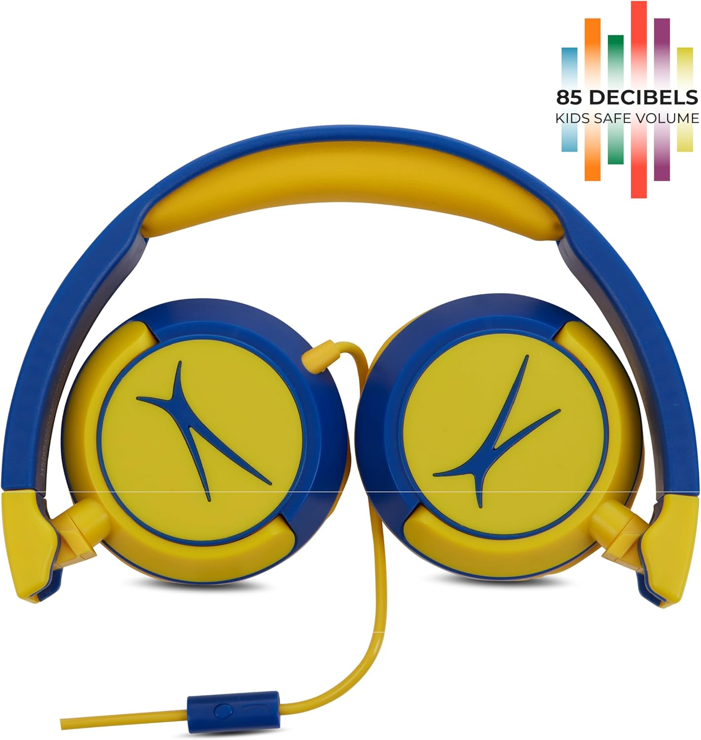 Altec Lansing Kid Safe Wired Over-Ear Headphones for Ages 3-5, Volume-Limiting with Mic, Compact Foldable Headphones with Cord, APA Approved image number 2