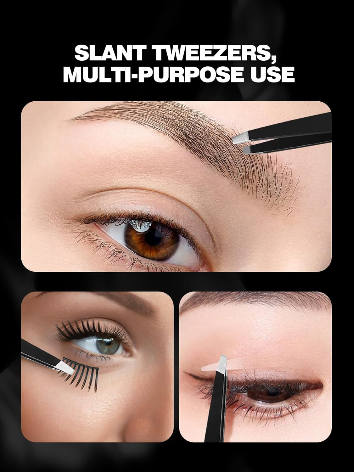 Macaki 20X/30X/40X Magnifying Mirror with Suction Cups and Tweezers Set, 3.5 Inches Travel Magnified Makeup Mirror, Black, 3PCS image number 5