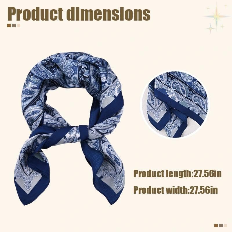 Satin Head Scarf Silky Feeling Bandana Hair Wrap for Women Silk Neck Scarves Paisley Headscarf Lightweight Square Scarf Neckerchief Handbags Accessories - Black image number 4