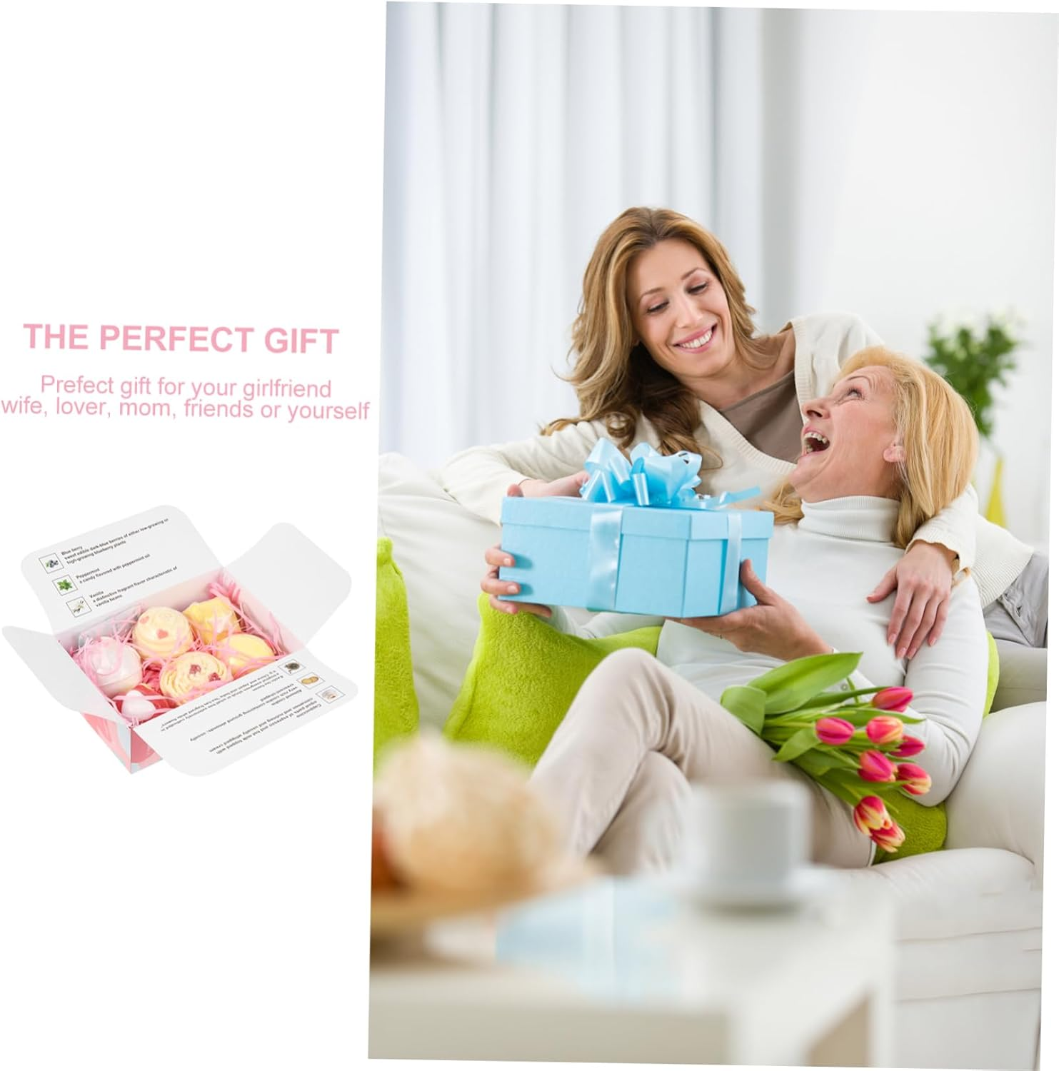 Beatifufu 6Pcs Adult Shower Spa Bath Balls Bubble Bombs Relaxing for Skin Care Relaxation