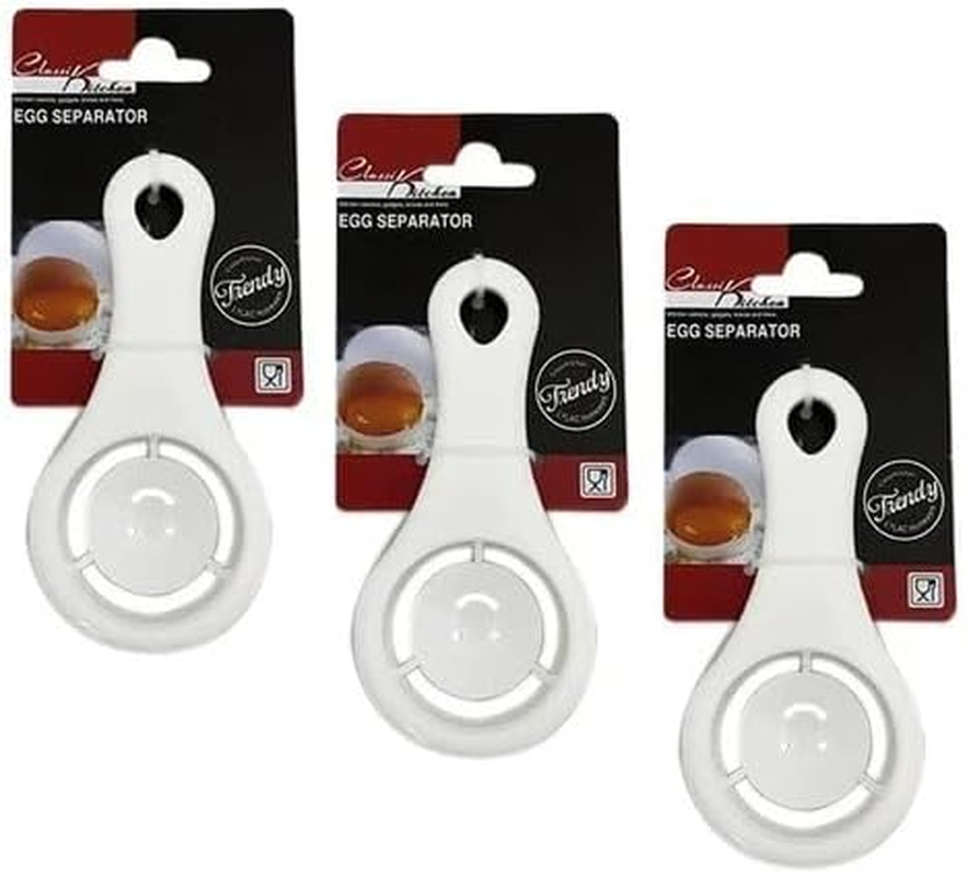 Leona Co Plastic Egg Separator 12.5Cm &ndash; Easy Egg Yolk and White Separator Kitchen Tool &ndash; Durable, Lightweight Baking Gadget with Handle & Hanging Hole &ndash; Mess-Free Egg Divider for Cooking & Baking (2) image number 1