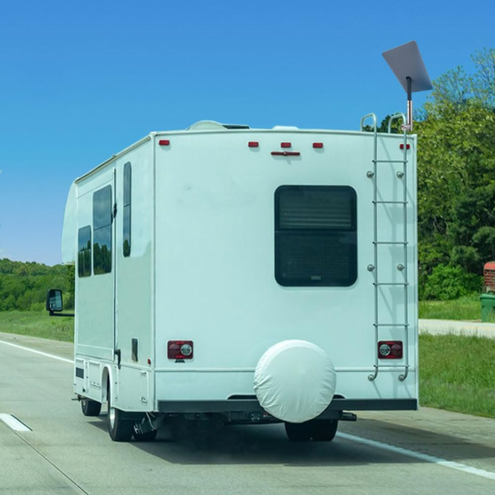 Stainless Steel Rail Mount for Starlink Dish RV Ladder Car Vehicles Roof Rack,360&deg; Rotating Pipe Mounting Kit for Yacht Sailboat Railing Marine Boat Pole Adapter Tube Holder Base(2Inch,200Mm) image number 5