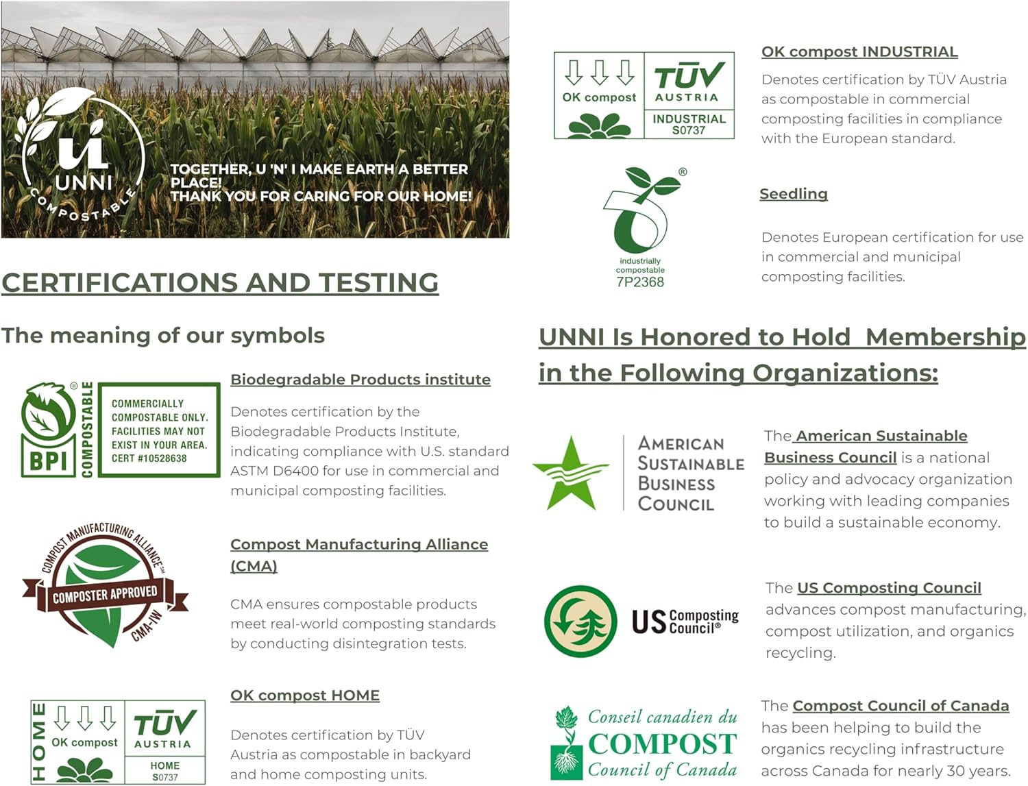 UNNI Compostable Bags, CB-2.6G-100, 100 Count, 1 Roll, 100 Count image number 4