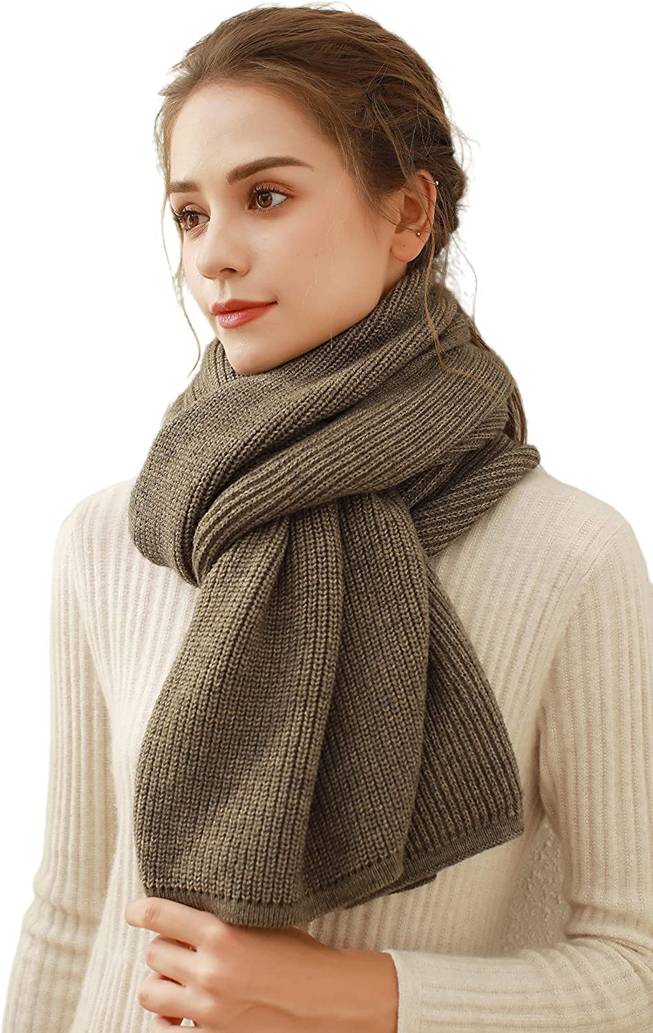 FANGXIN Women'S Warm Long Scarves Winter Scarfs Arctic Fleece Solid Scarves