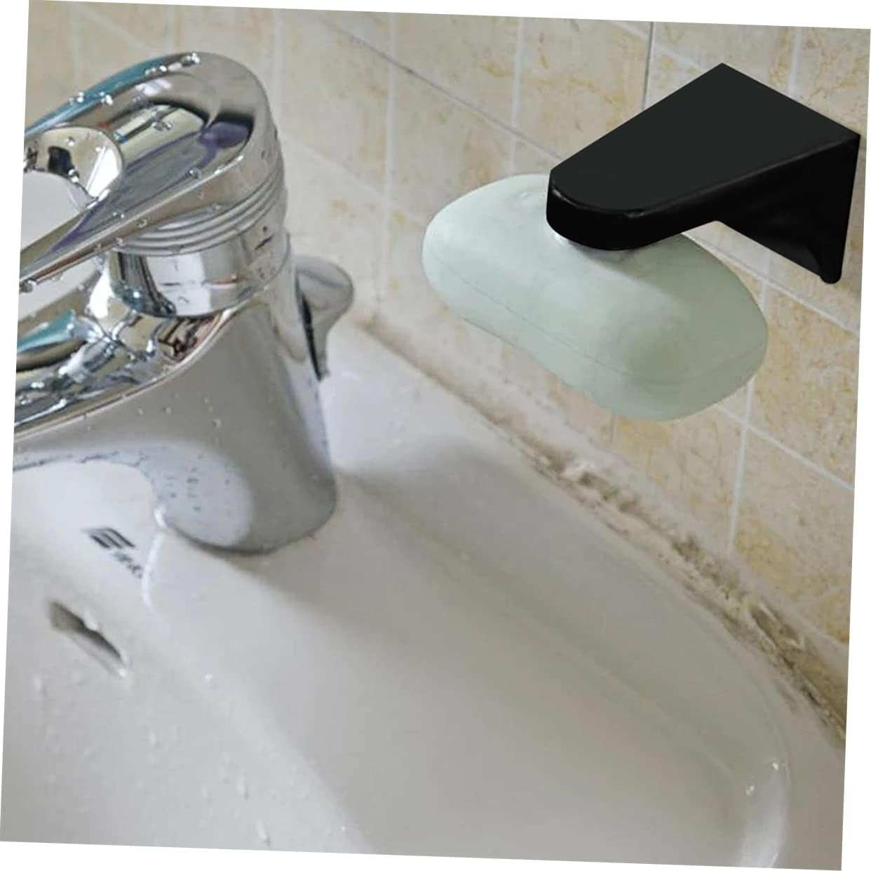 TOPPERFUN 2Pcs Bathroom Gadget Magnetic Soap Rack Wall Mount Soap Holder Shower Holder Storage Organization image number 2