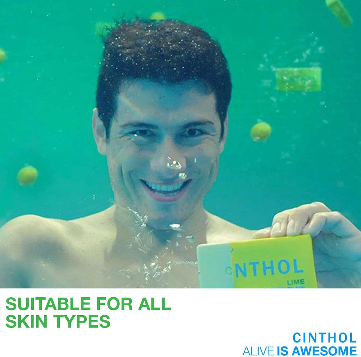 Cinthol Lime Soap, 100G (Pack of 4) with 100G Free image number 4