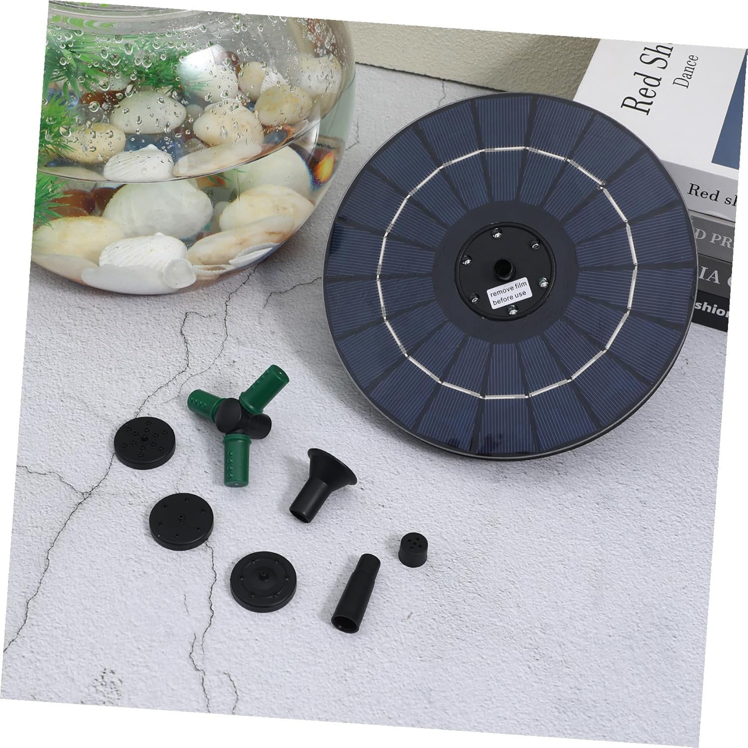 Solar Powered Fountain Pump with RGB Color Lights Multi-Nozzle Outdoor Garden and Bird Bath Fountain Water Shortage Protection Solar Panel for Patio Pool Landscape image number 3