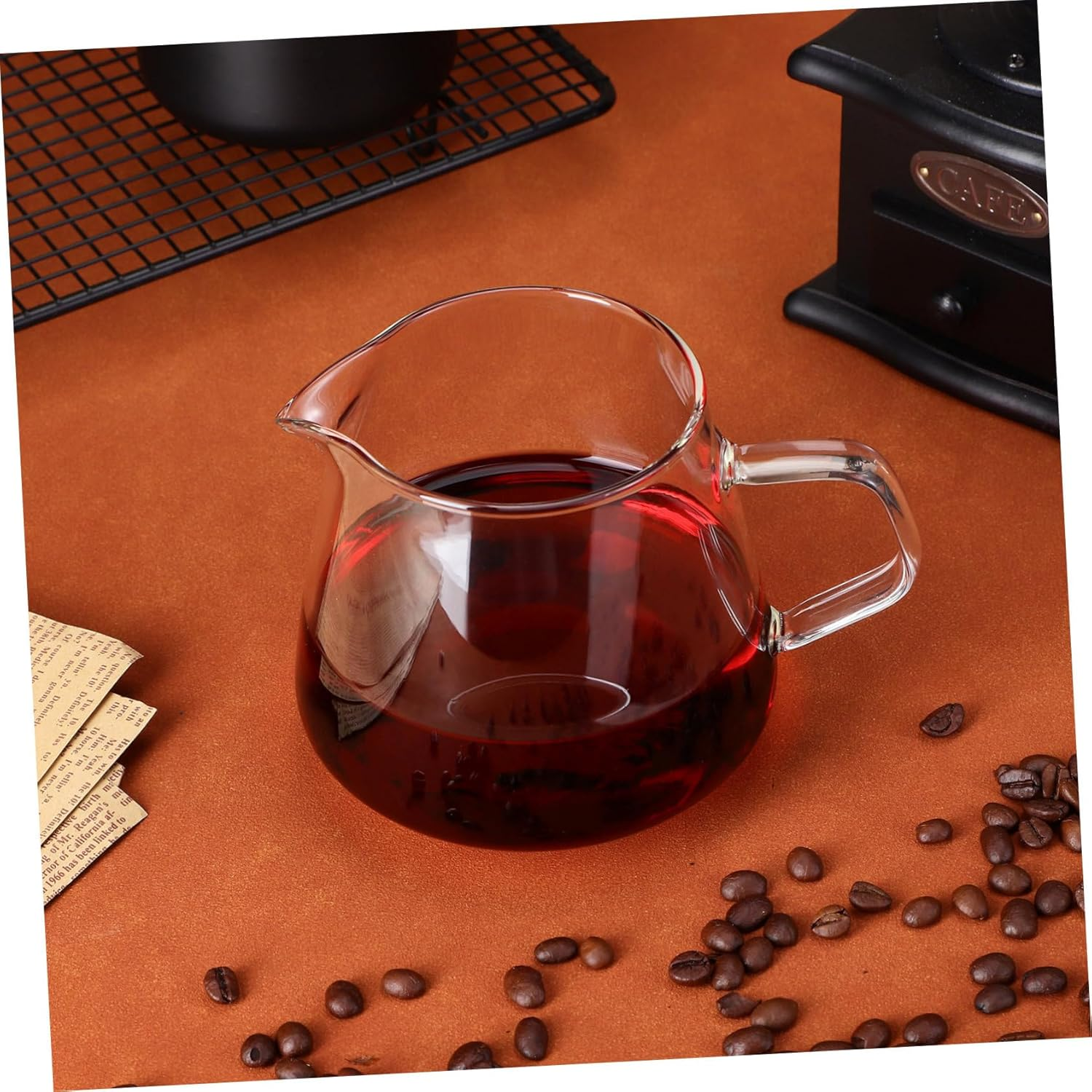 ELAYARD Heat Resistant Versatile Glass Kettle Coffee Pot for Home Use Transparent Teapot for Coffee Milk Tea Juice Suitable for Hot and Cold Drinks Restaurant Settings