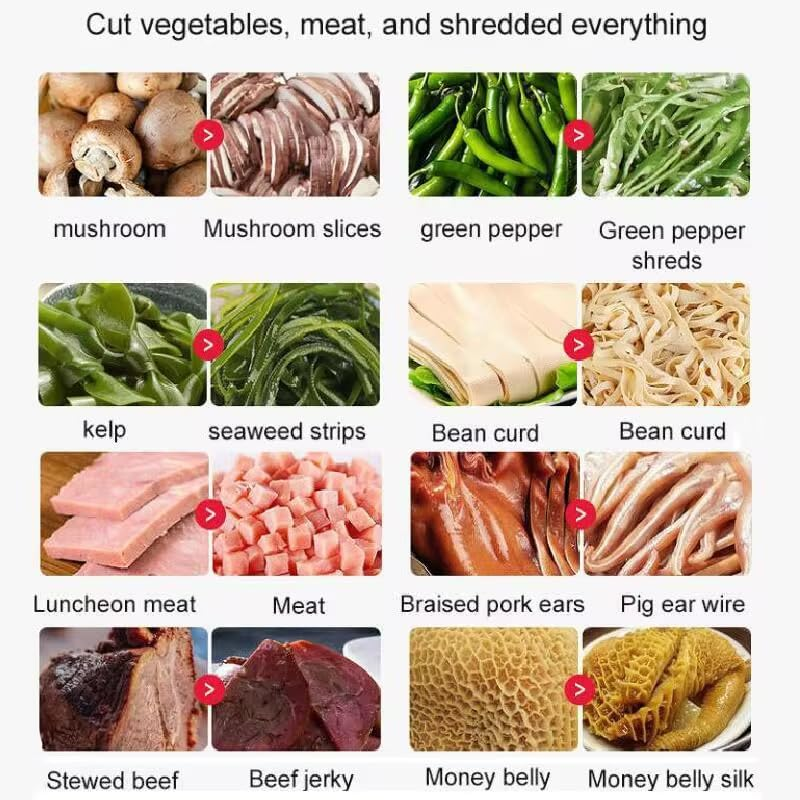 Commercial Meat Cutter Machine, 850W Electric Stainless Steel Meat Cutter Machine, Easy to Clean, Stainless Steel Automatic Vegetable Chopper for Household, Commercial image number 3